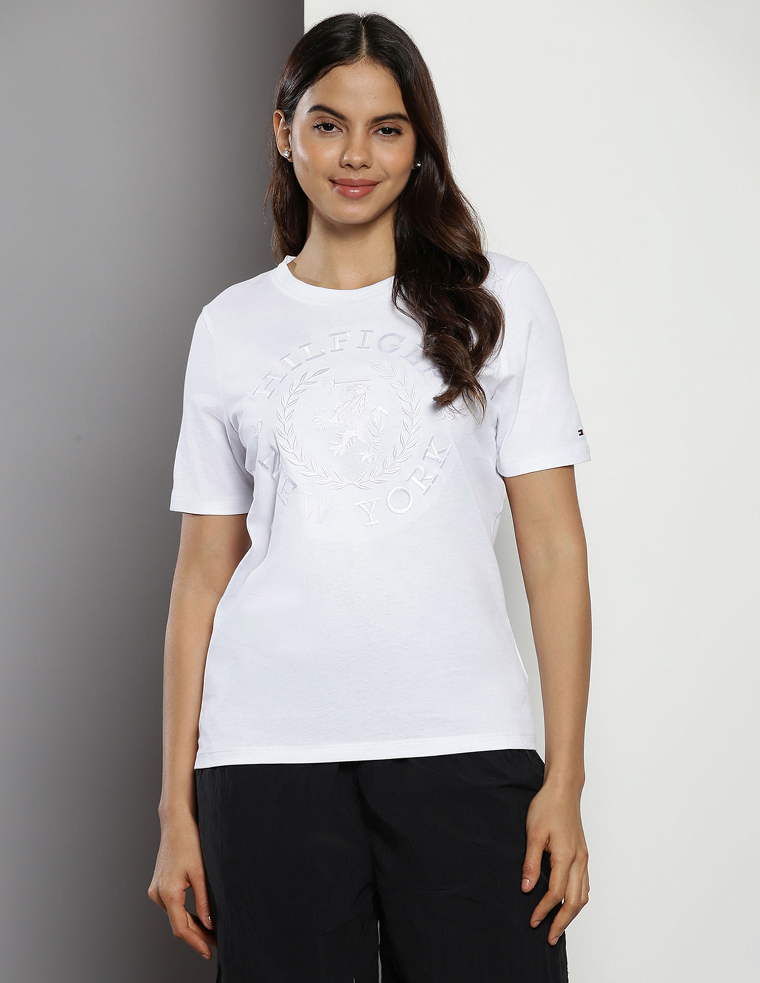 Tommy Hilfiger Tonal Crest Crew Neck T-Shirt