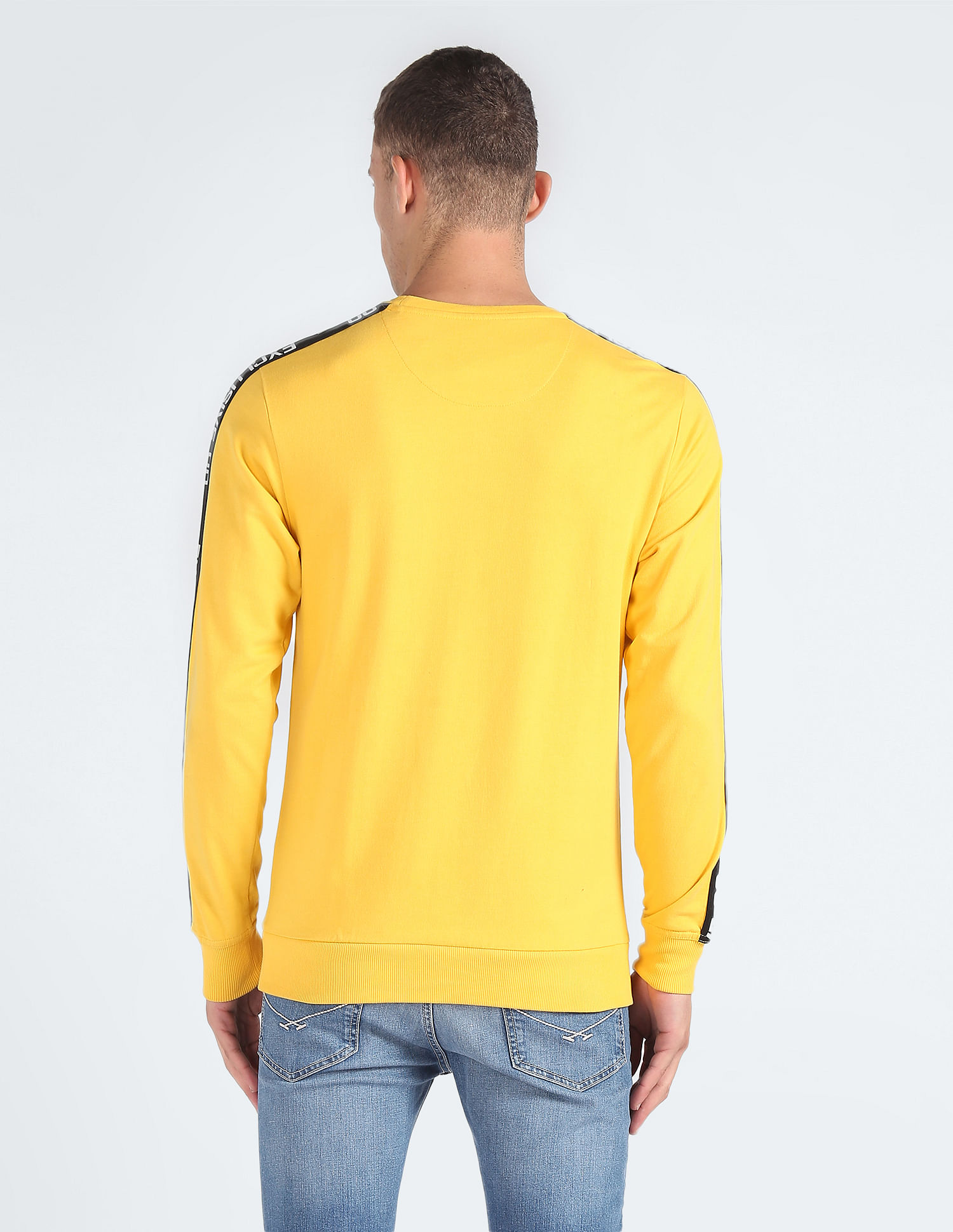 Flying Machine Crew Neck Brand Tape Sweatshirt