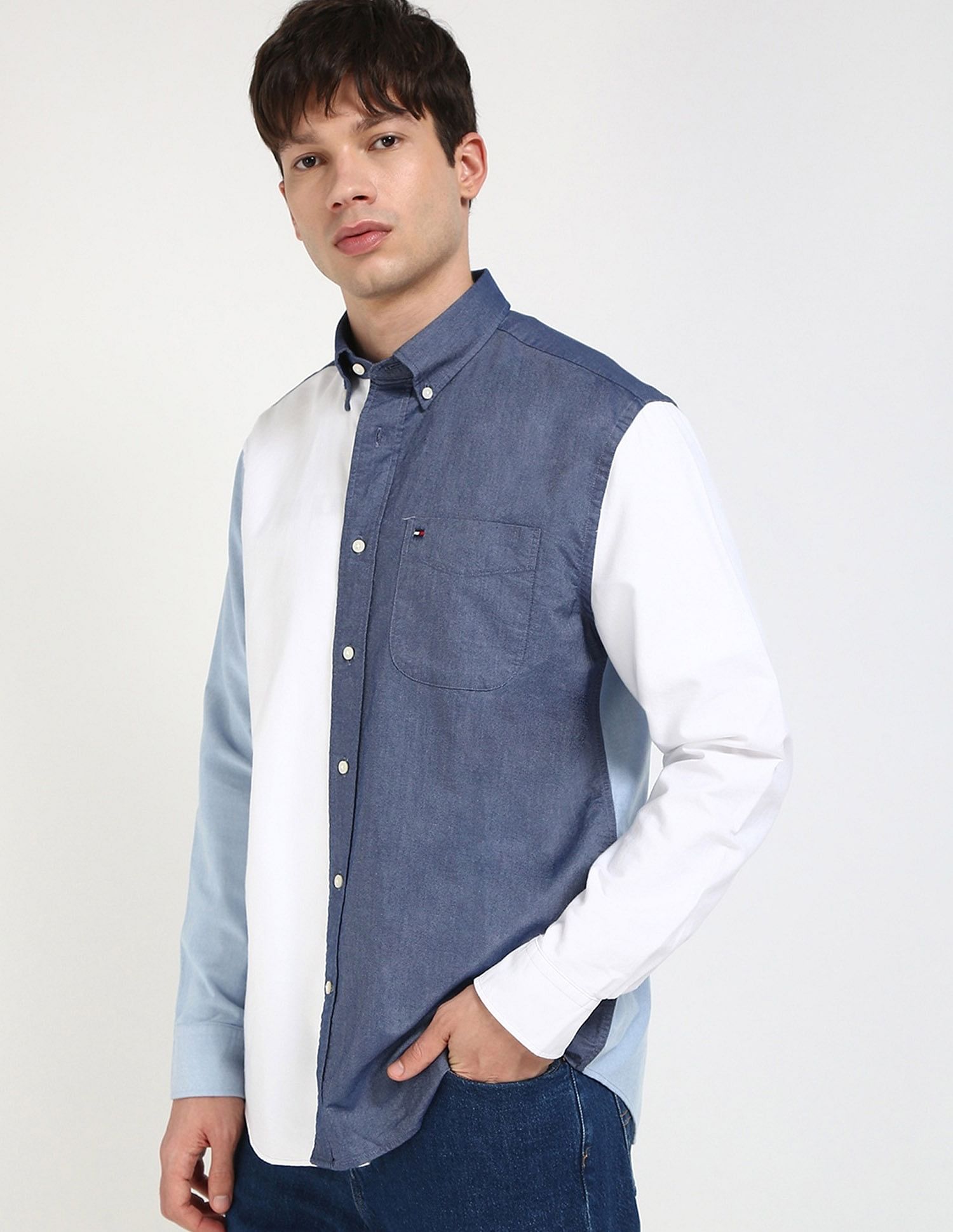 Tommy Hilfiger Navy Men's Shirt for Polished Look