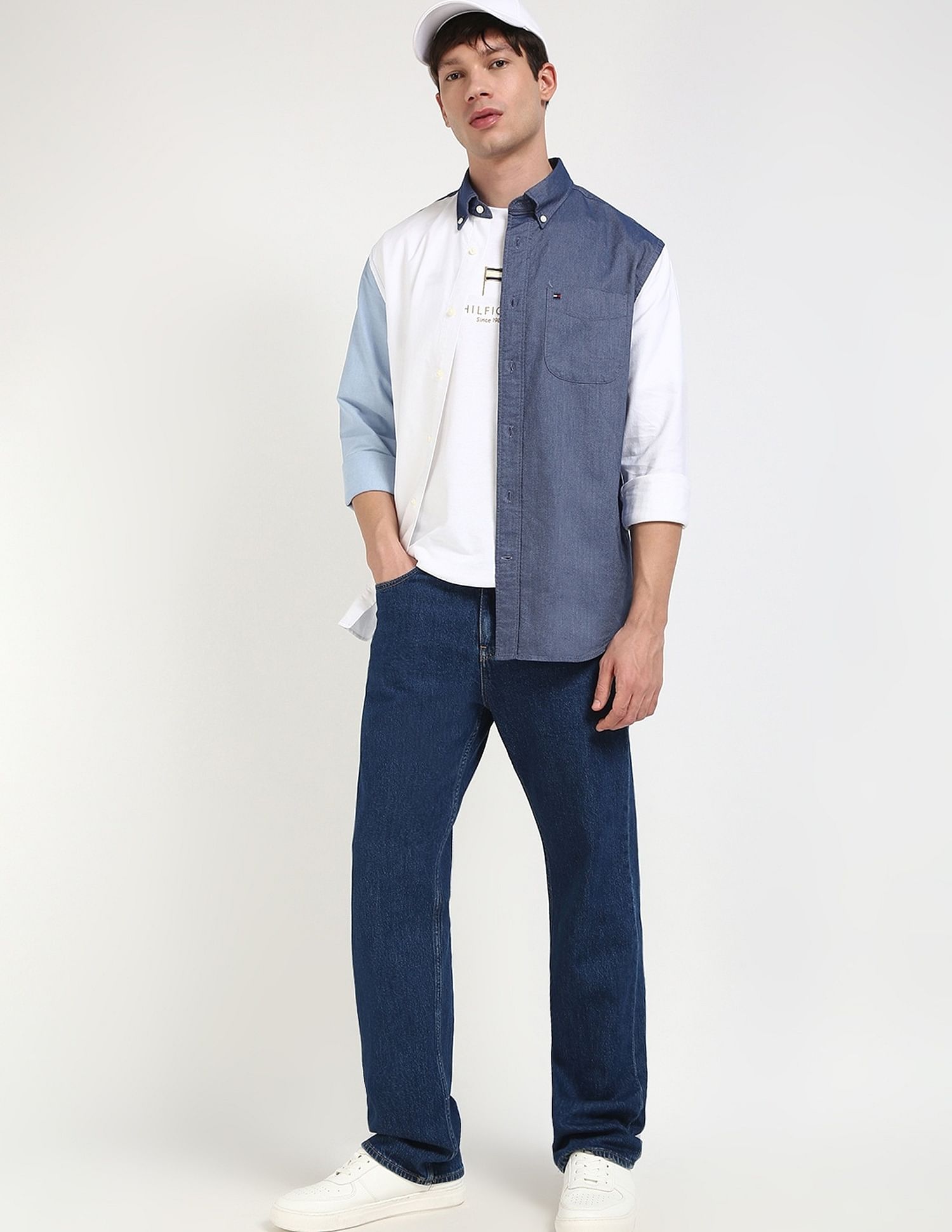 Tommy Hilfiger Navy Men's Shirt for Polished Look
