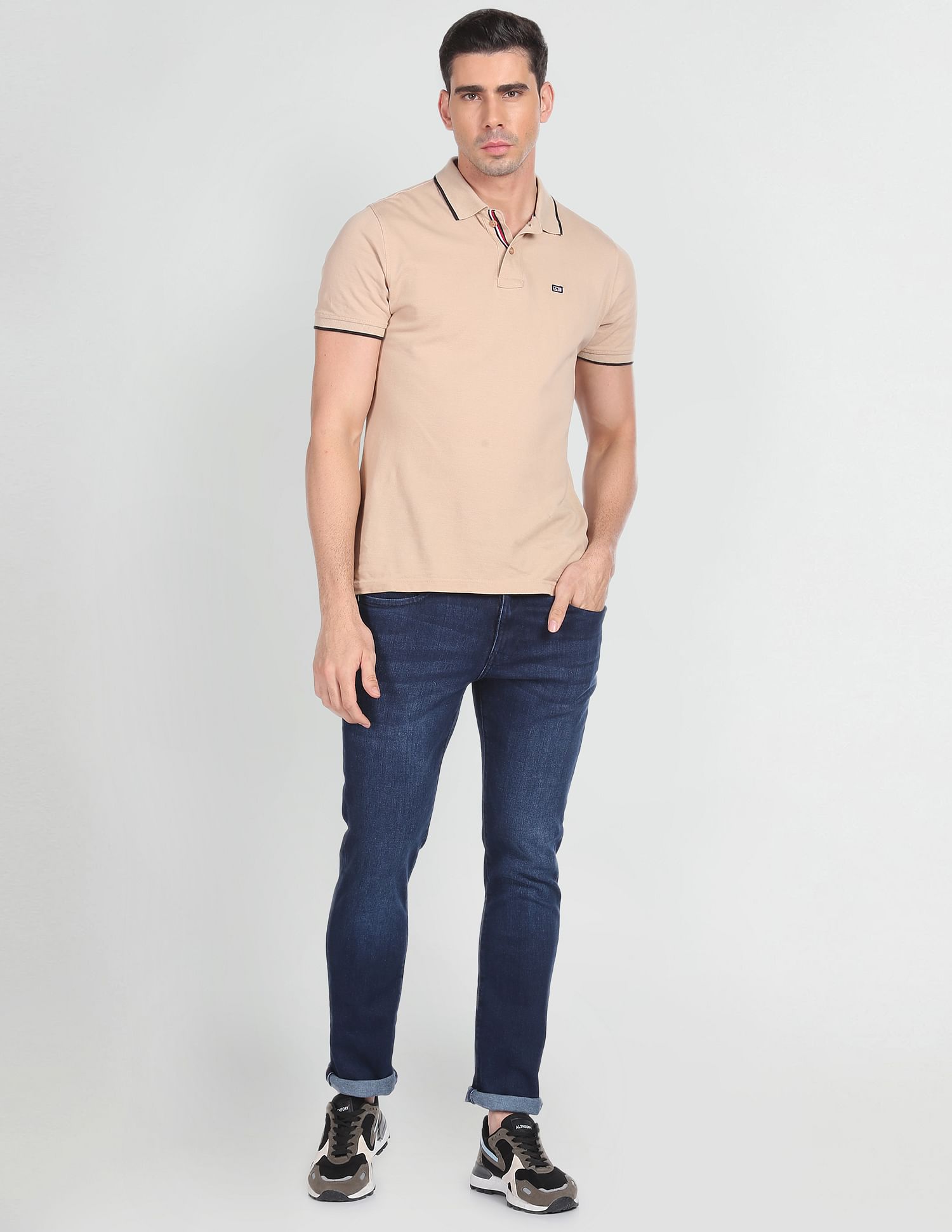 Arrow Sports Mid Rise Slim Fit Jeans