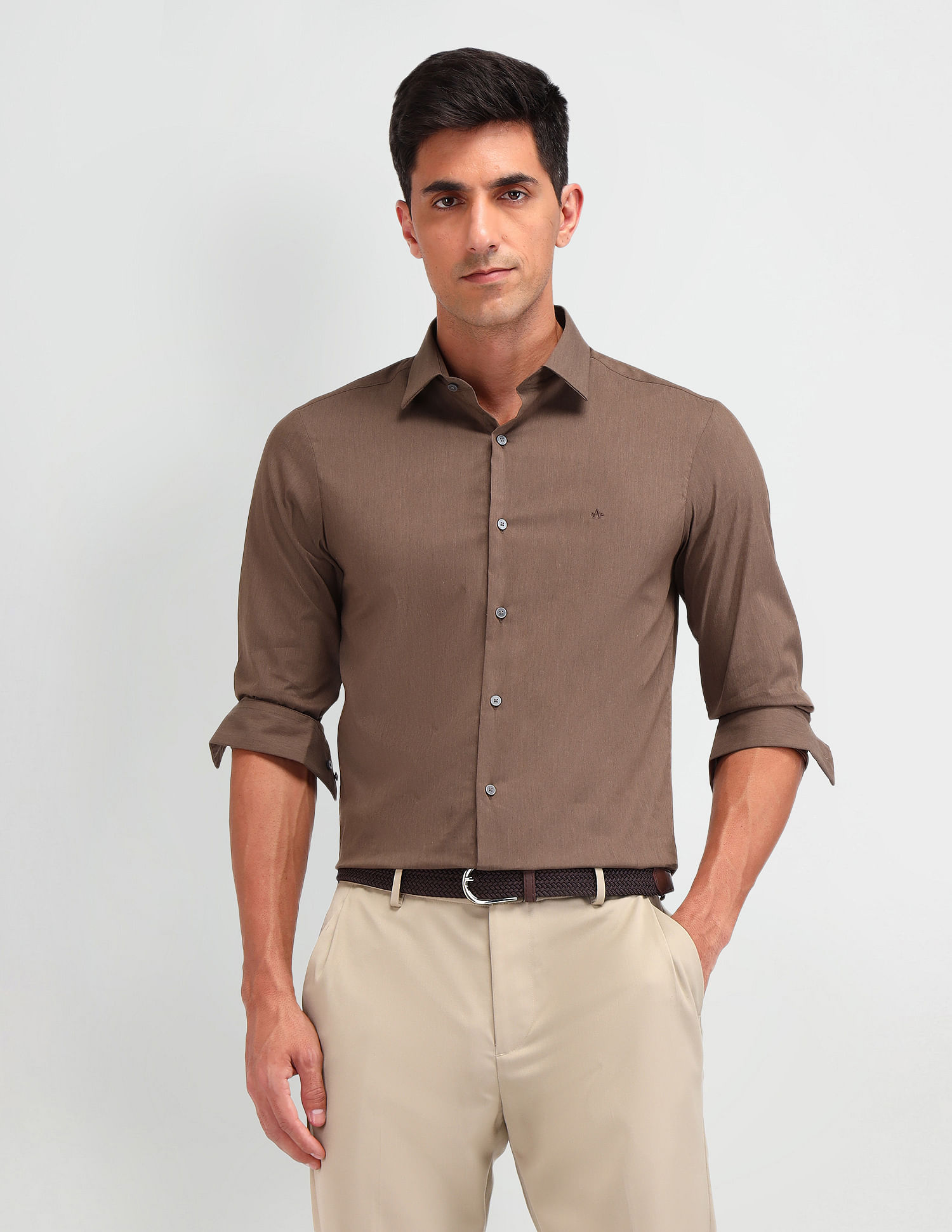 Arrow Newyork Textured Slim Fit Shirt