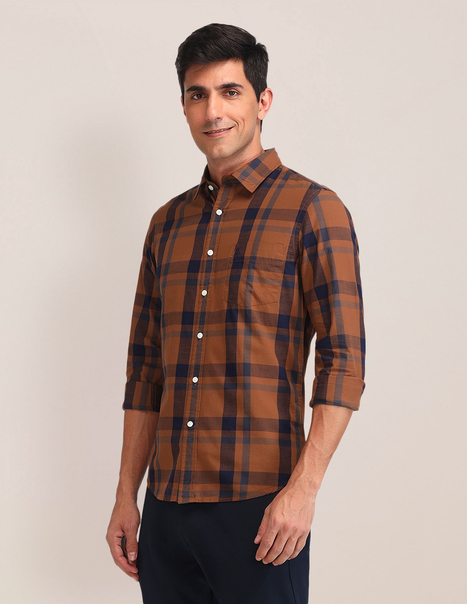 U.S. Polo Assn. Slim Fit Tartan Checked Shirt