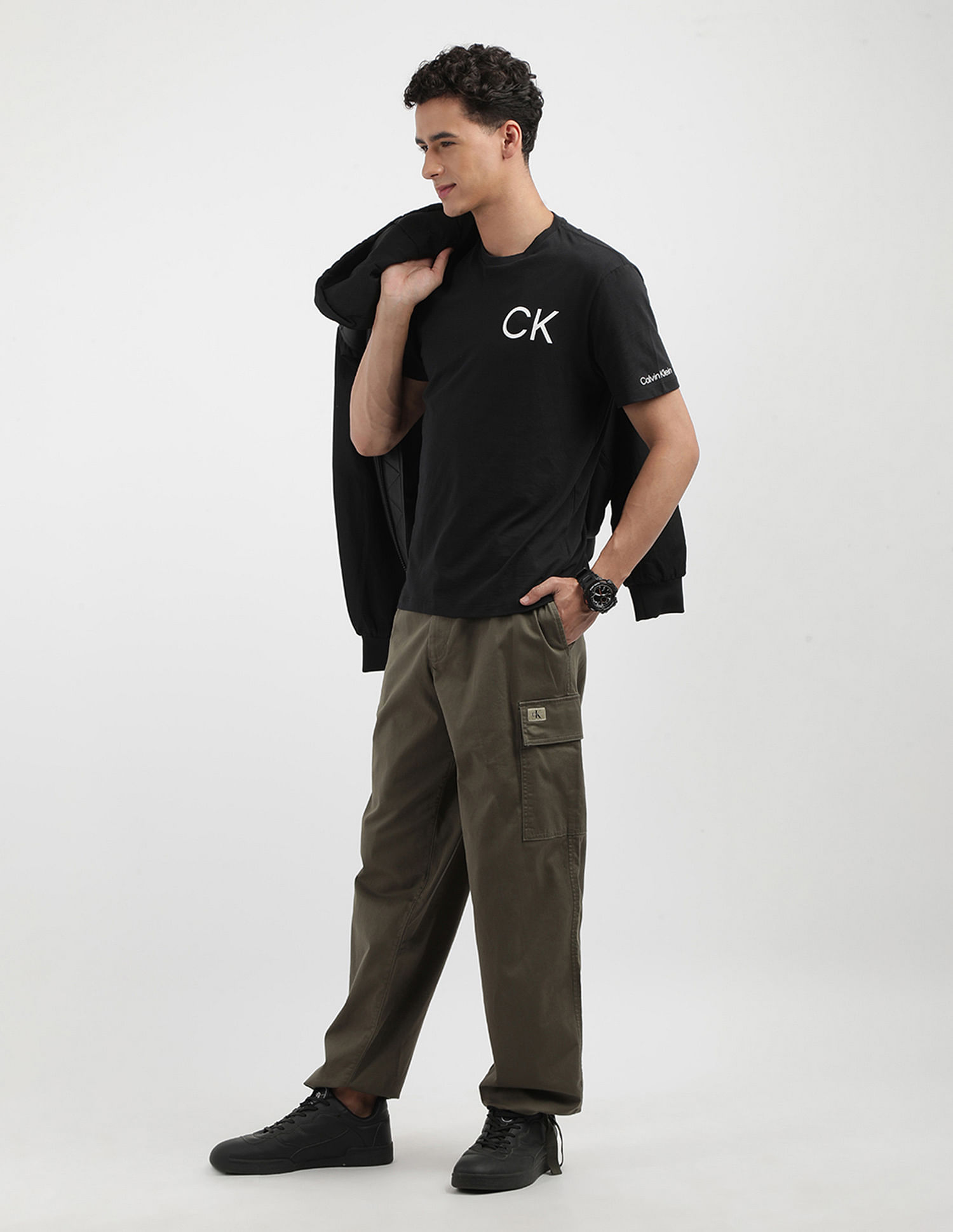 Calvin Klein Jeans Straight Fit Solid Cargo