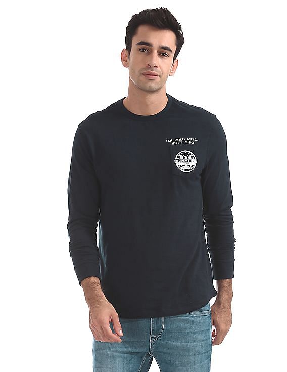 U.S. Polo Assn. Denim Co. Chest Pocket Long Sleeve T-Shirt