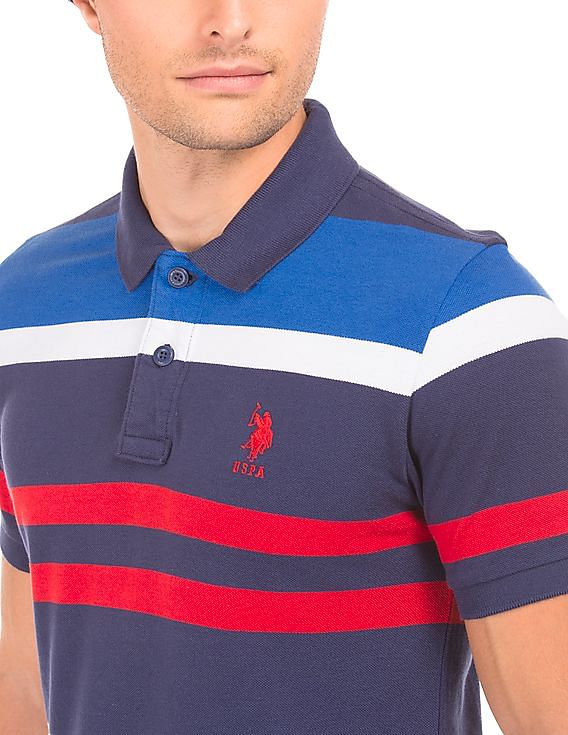 U.S. Polo Assn. Striped Slim Fit Polo Shirt