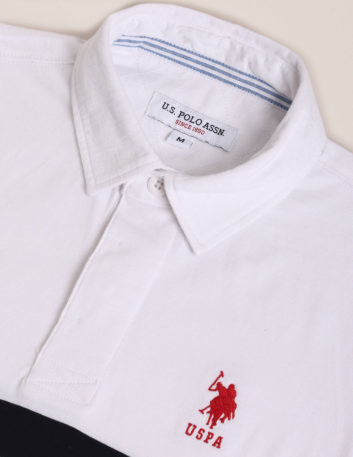 U.S. Polo Assn. Long Sleeve Horizontal Stripe Polo Shirt