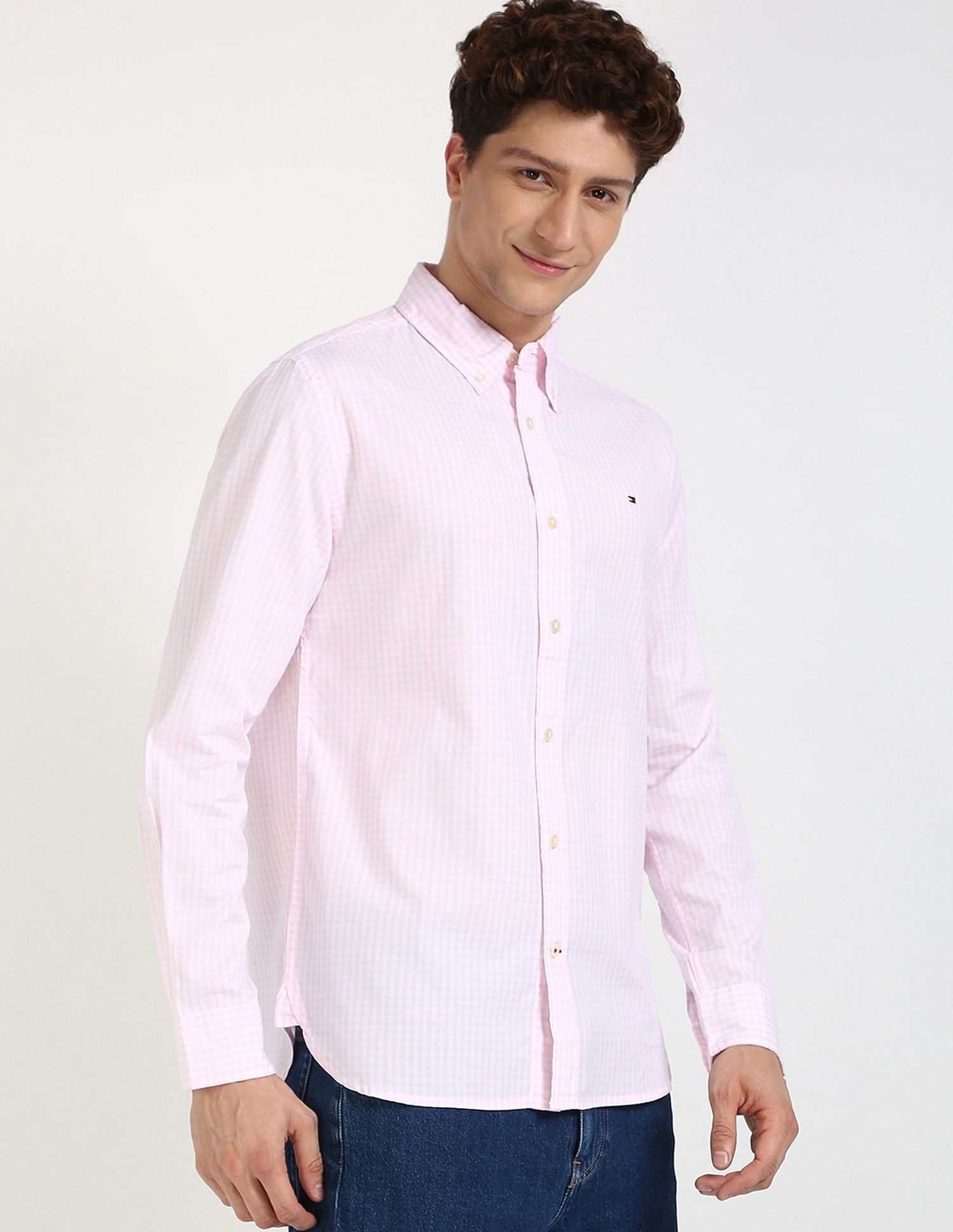 Tommy Hilfiger Checks Regular-Fit Cotton Shirt