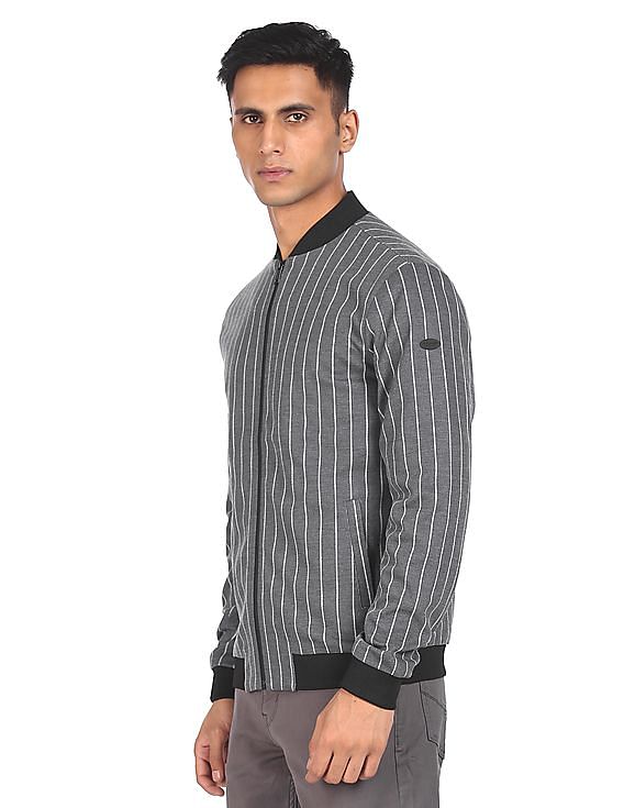 U.S. Polo Assn. Stand Collar Striped Jacket