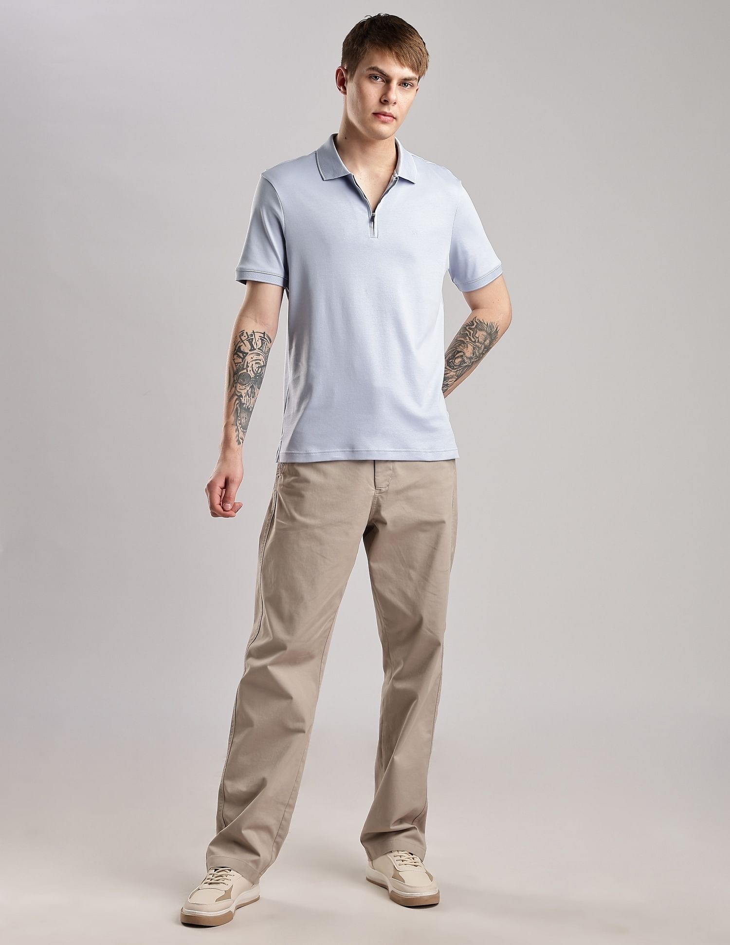 Calvin Klein Jeans Solid Regular Fit Cotton Polo Shirt