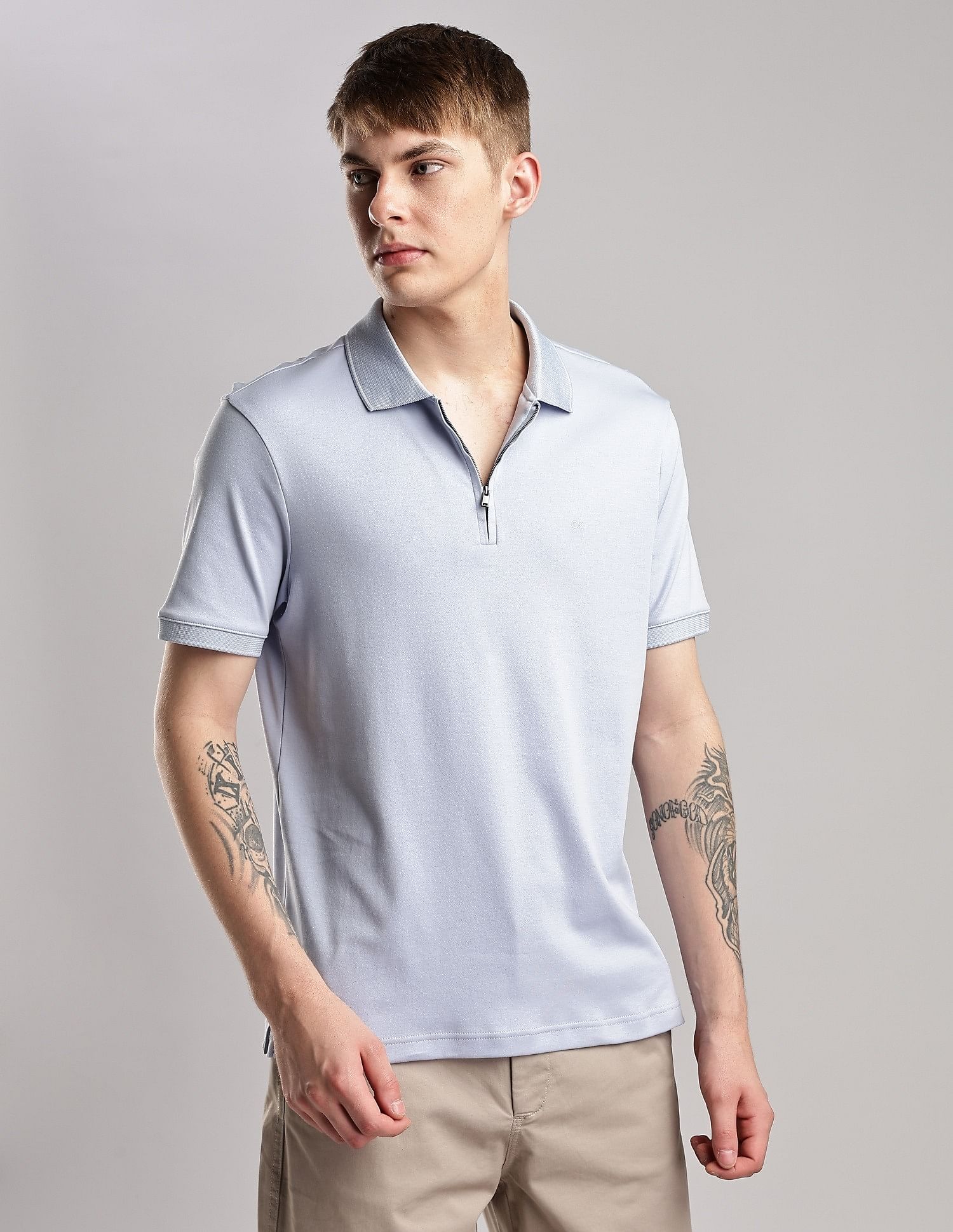 Calvin Klein Jeans Solid Regular Fit Cotton Polo Shirt