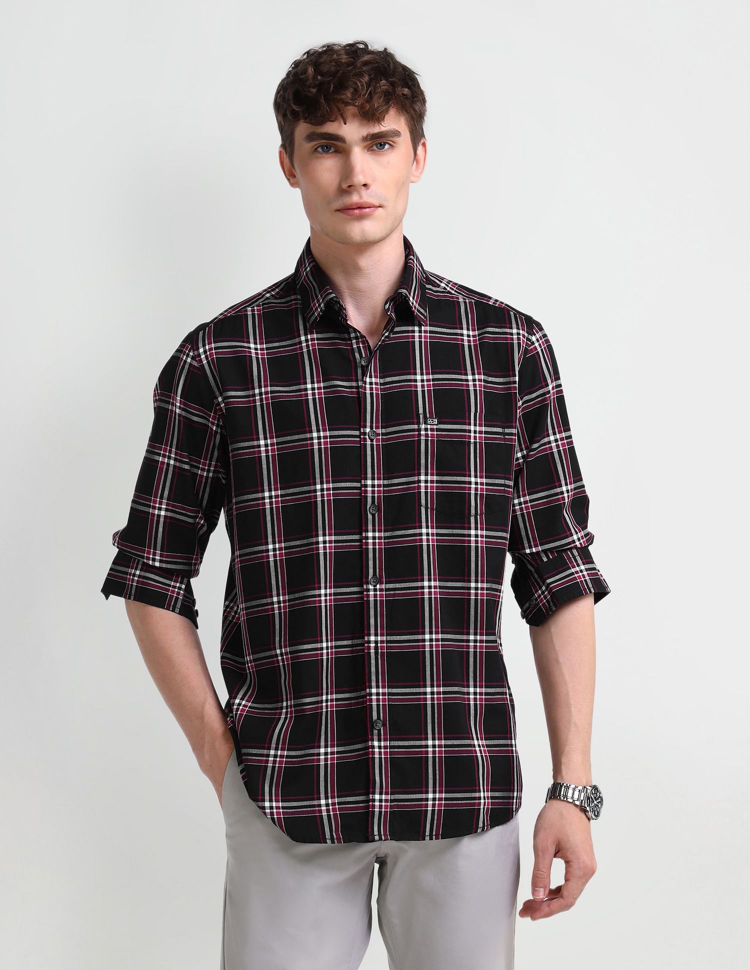 Arrow Sport Manhattan Slim Fit Twill Shirt