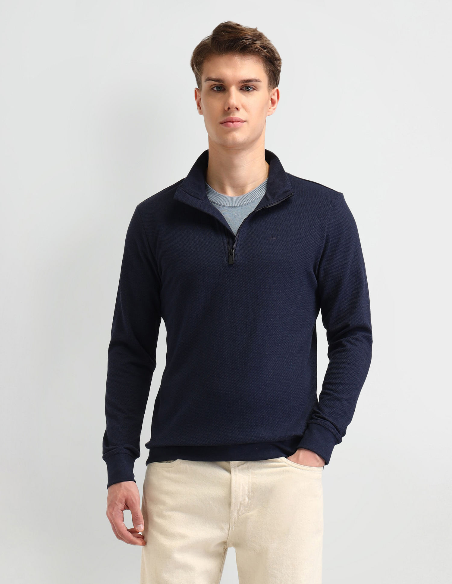 Arrow Textured Regular Fit Sweatshirt