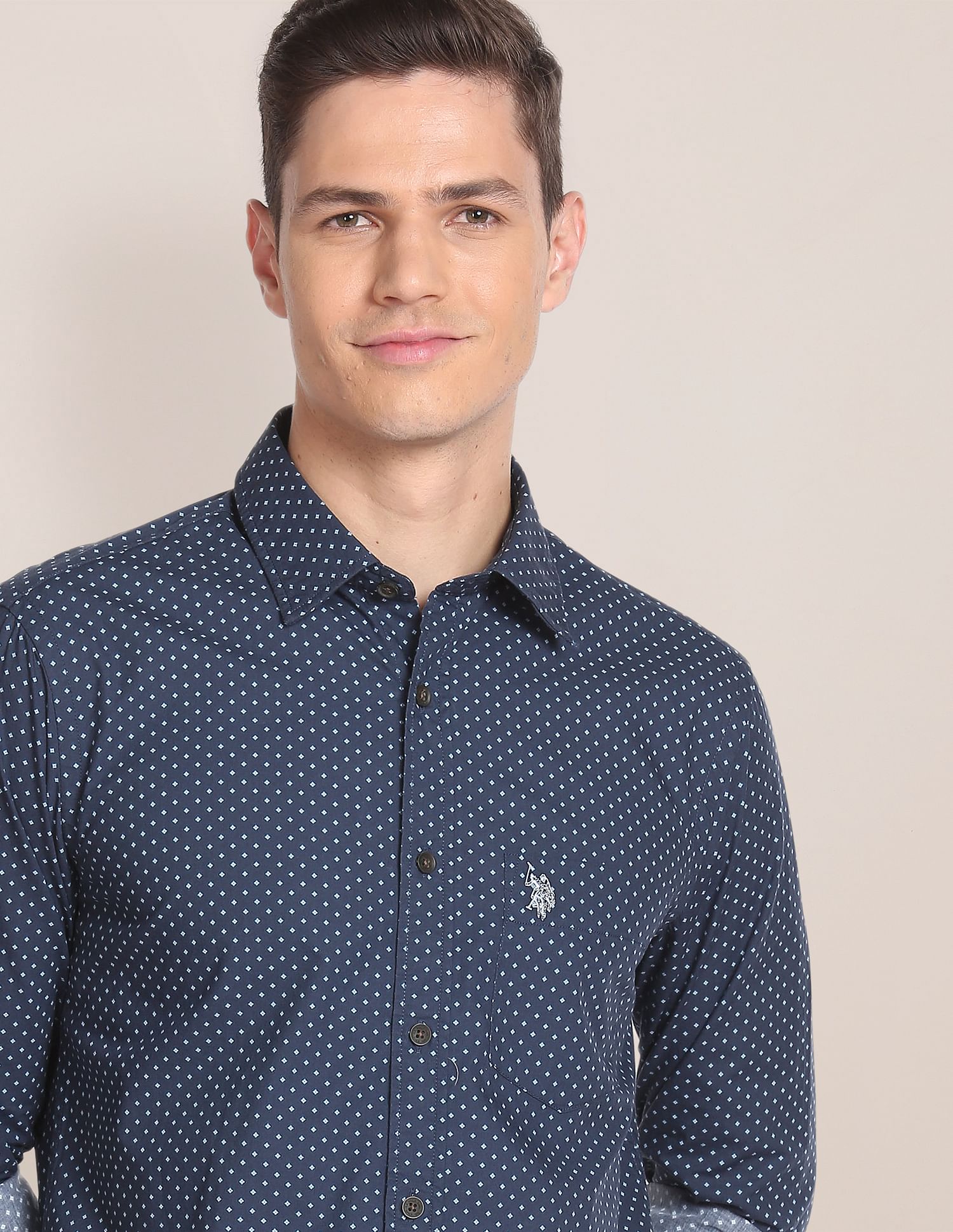U.S. Polo Assn. Printed Cotton Casual Shirt