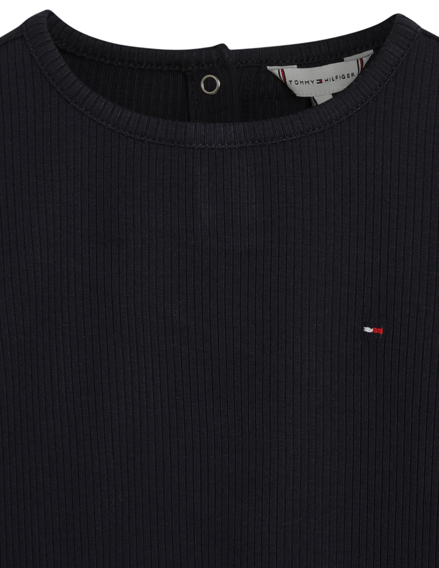Tommy Hilfiger Kids Girls Brand Tape Rib T-Shirt