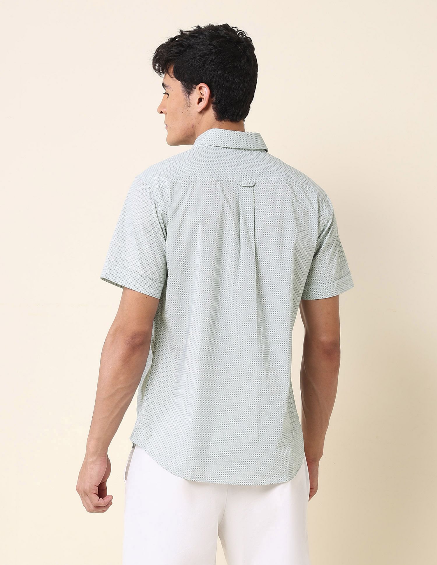 U.S. Polo Assn. Tailored Fit Geometric Printed Shirt