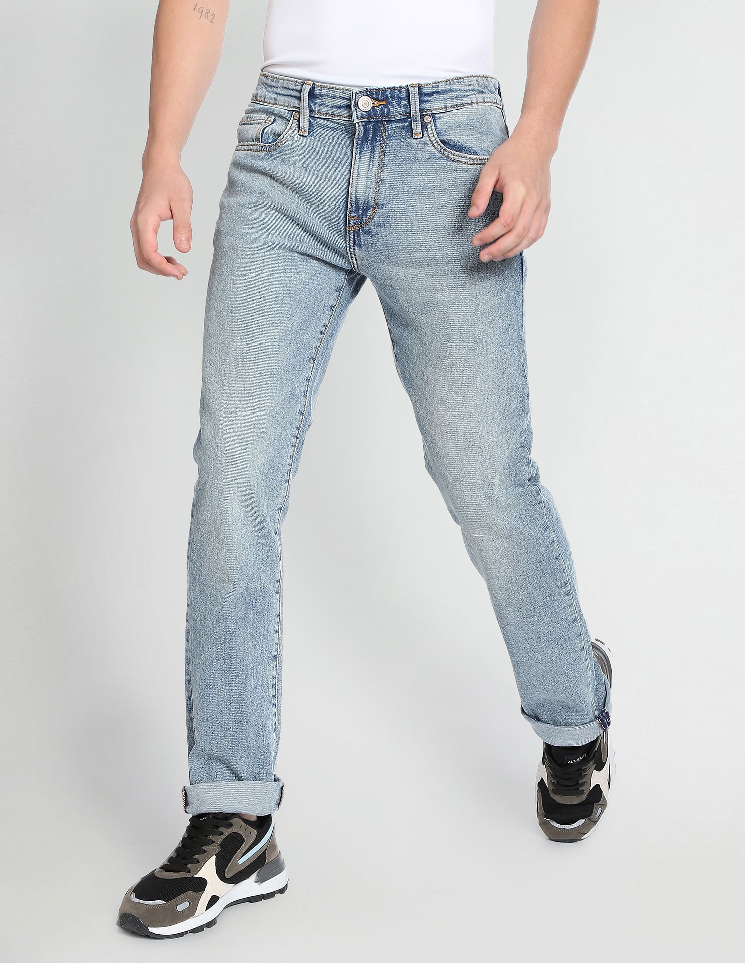 Flying Machine Freddie Slim Straight Fit Classic Vintage Jeans