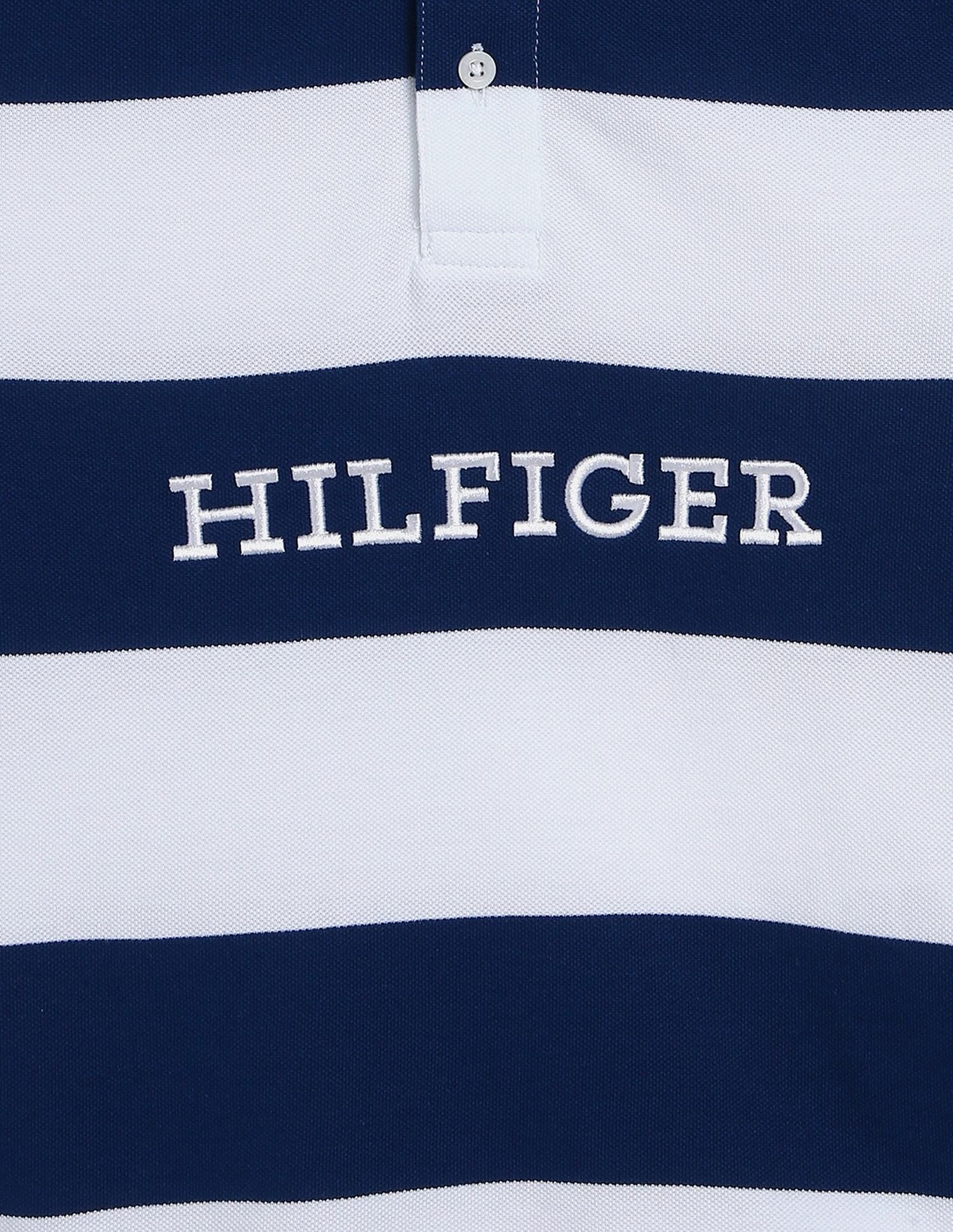 Tommy Hilfiger Kids Boys Multi Colorblock-Striped T-shirt for Fun Look