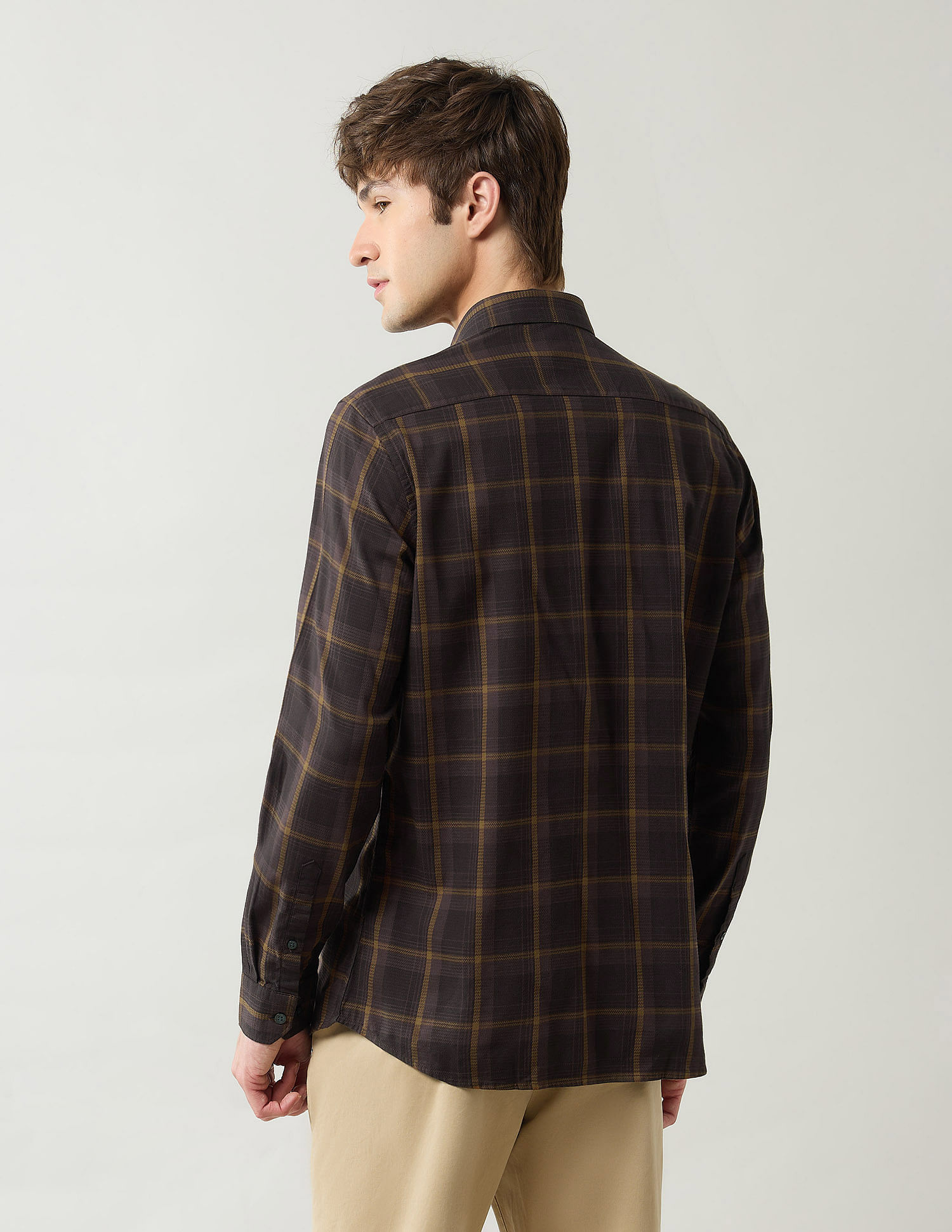 Arrow Sport Grid Tattersall Checked Dobby Shirt