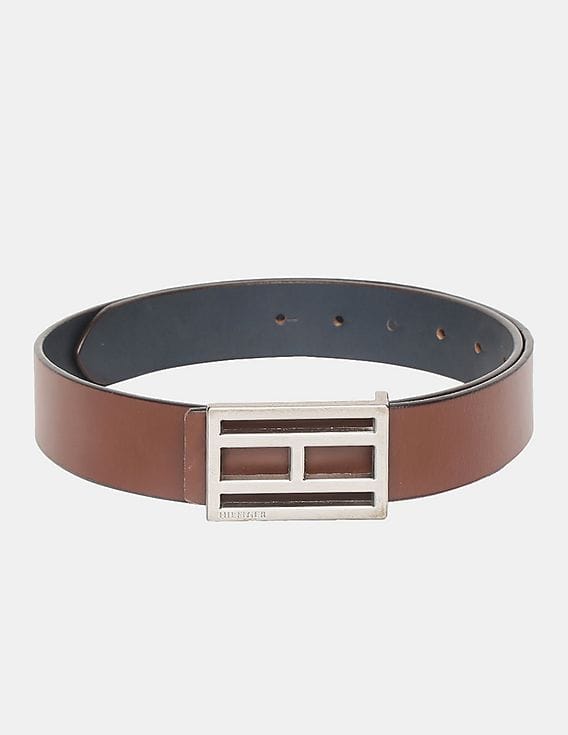 Buy Tommy Hilfiger Men Brown And Black Formal Reversible Leather