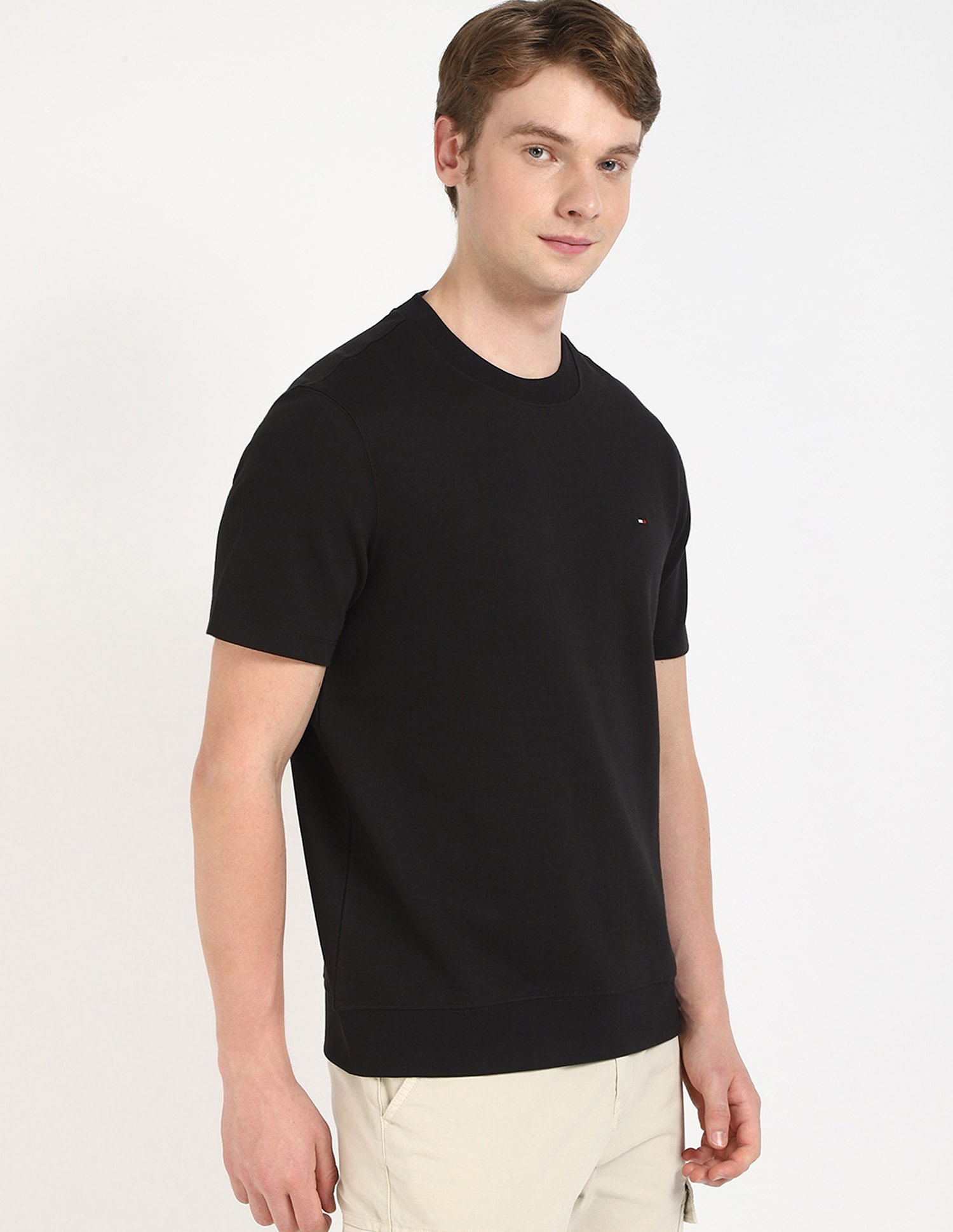 Tommy Hilfiger Solid Regular Fit-Fit Cotton T-Shirt