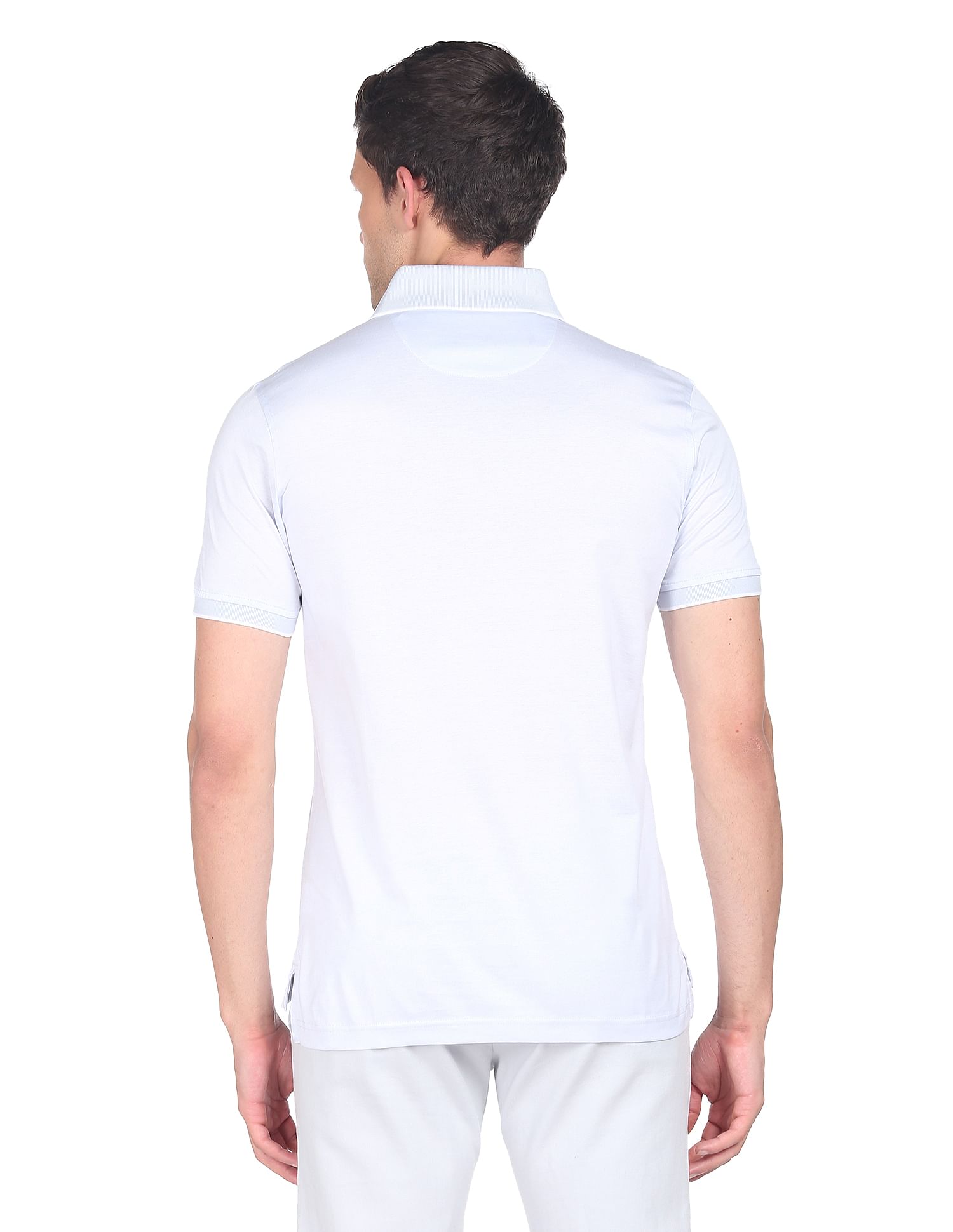 Arrow Mercerised Cotton Jacquard Polo Shirt