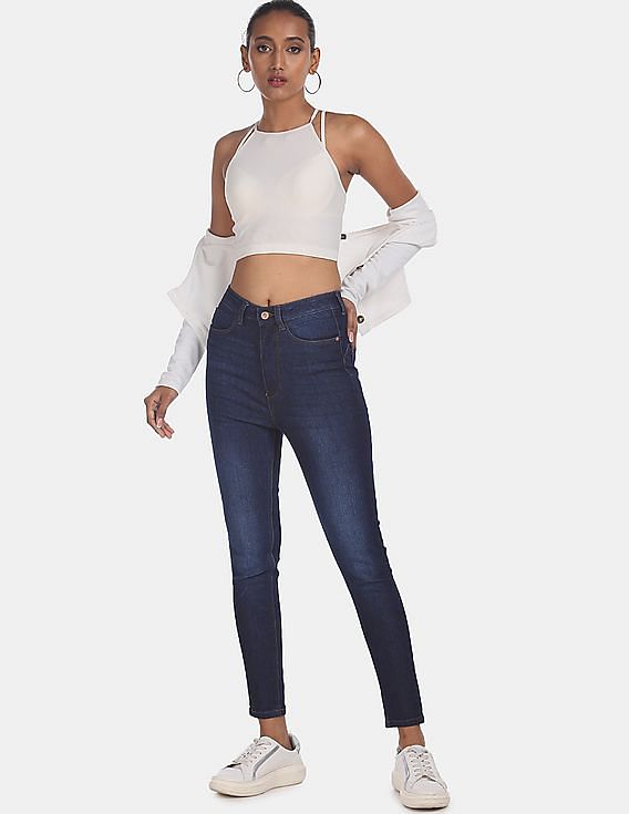 Flying Machine Women High Rise Twiggy Super Skinny Fit Jeans