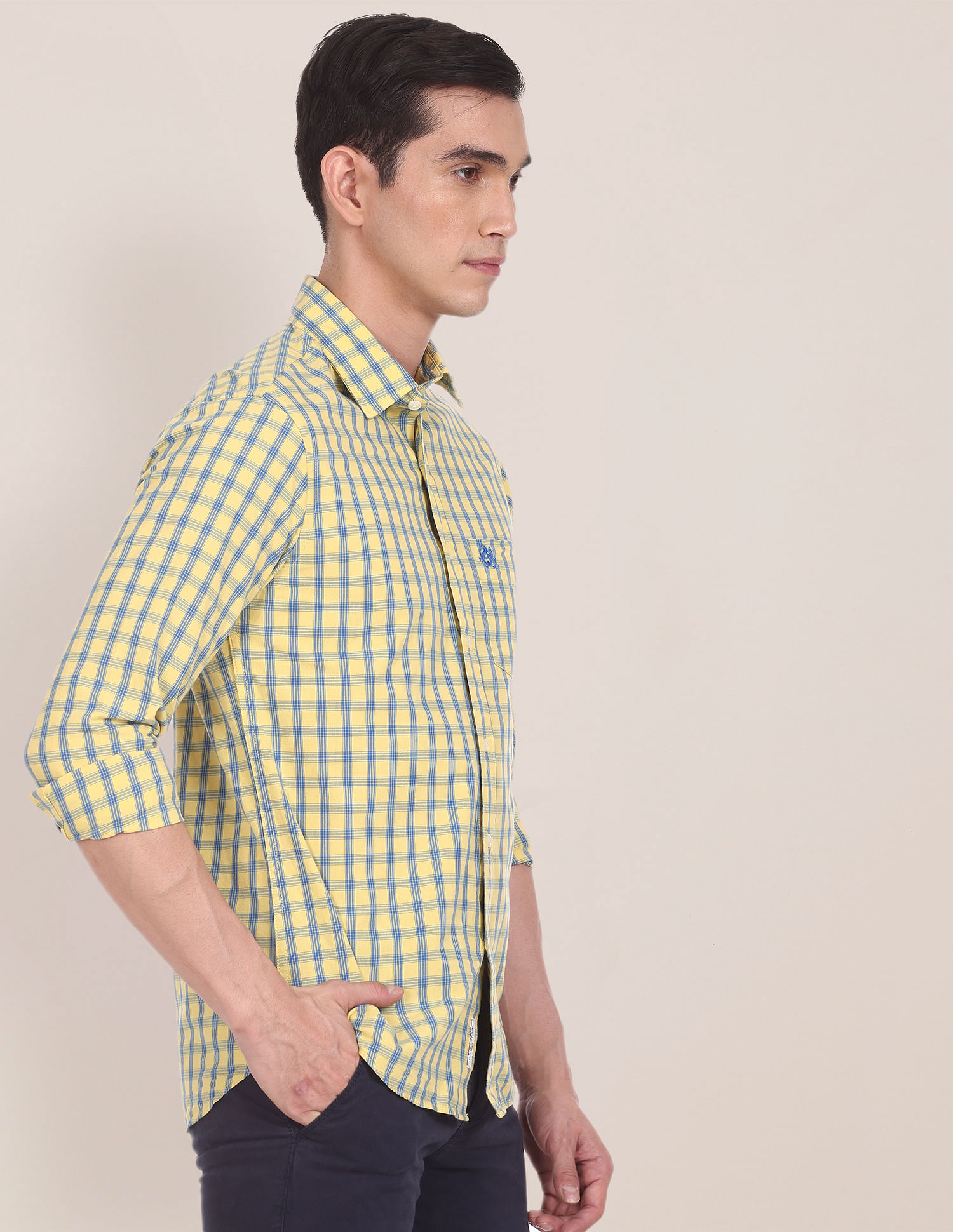 Checks Cotton Regular Fit Men's Casual Shirt