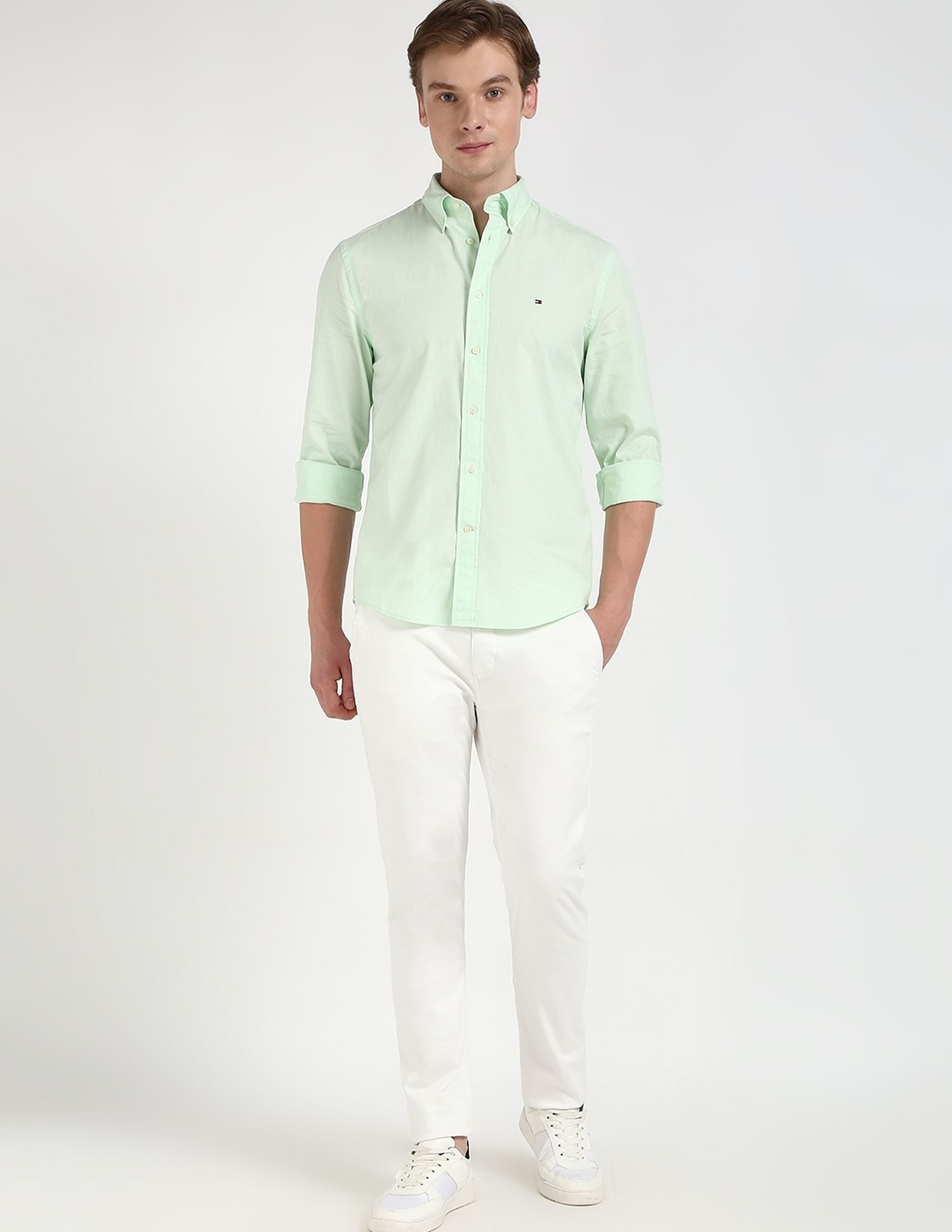 Tommy Hilfiger Solid Regular-Fit Poplin Woven Shirt