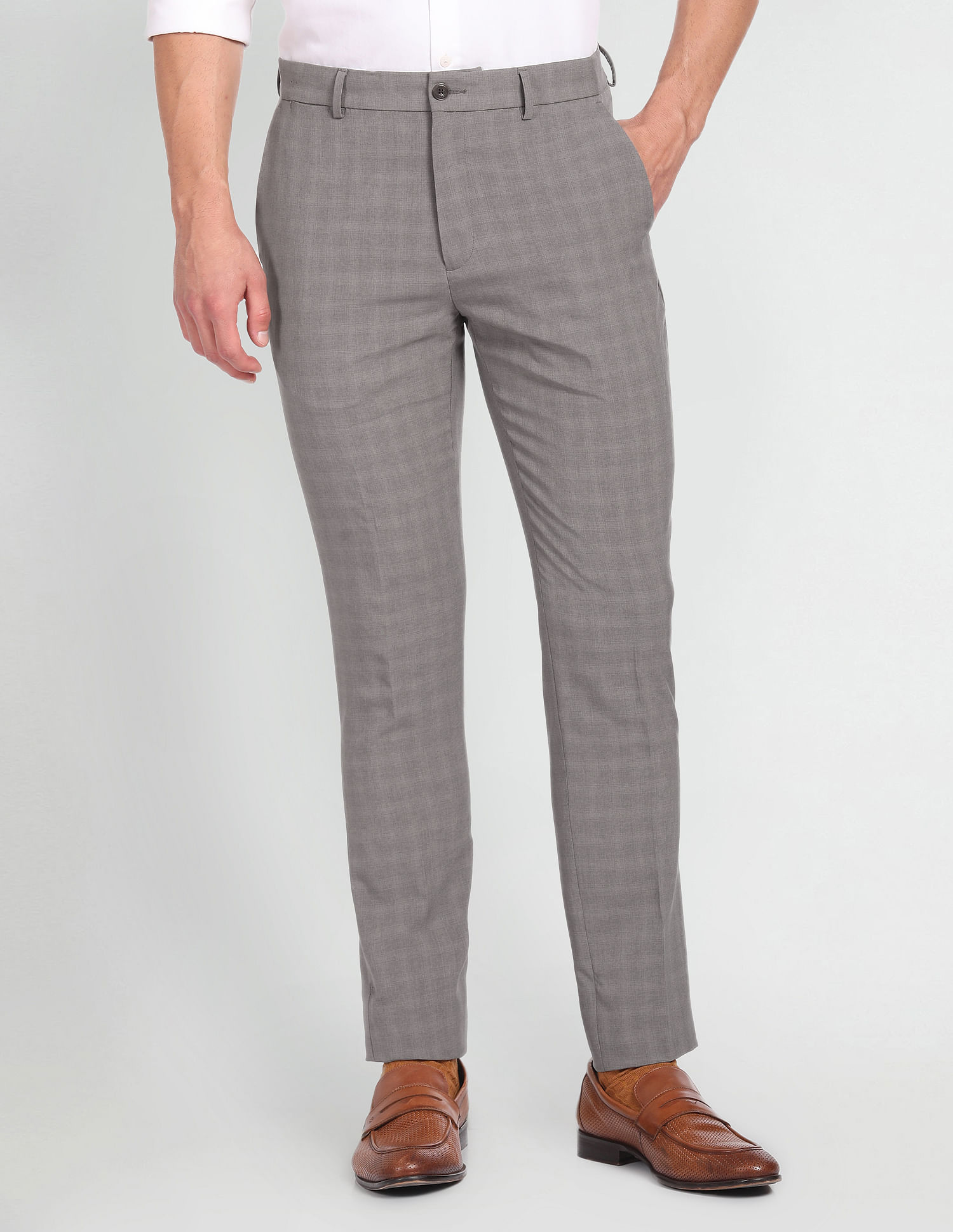 Arrow Newyork Mid Rise Dobby Trousers