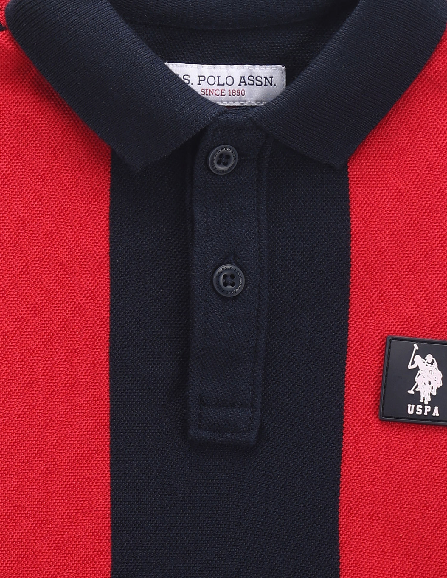 U.S. Polo Assn. Kids Boys Long Sleeve Vertical Stripe Polo Shirt