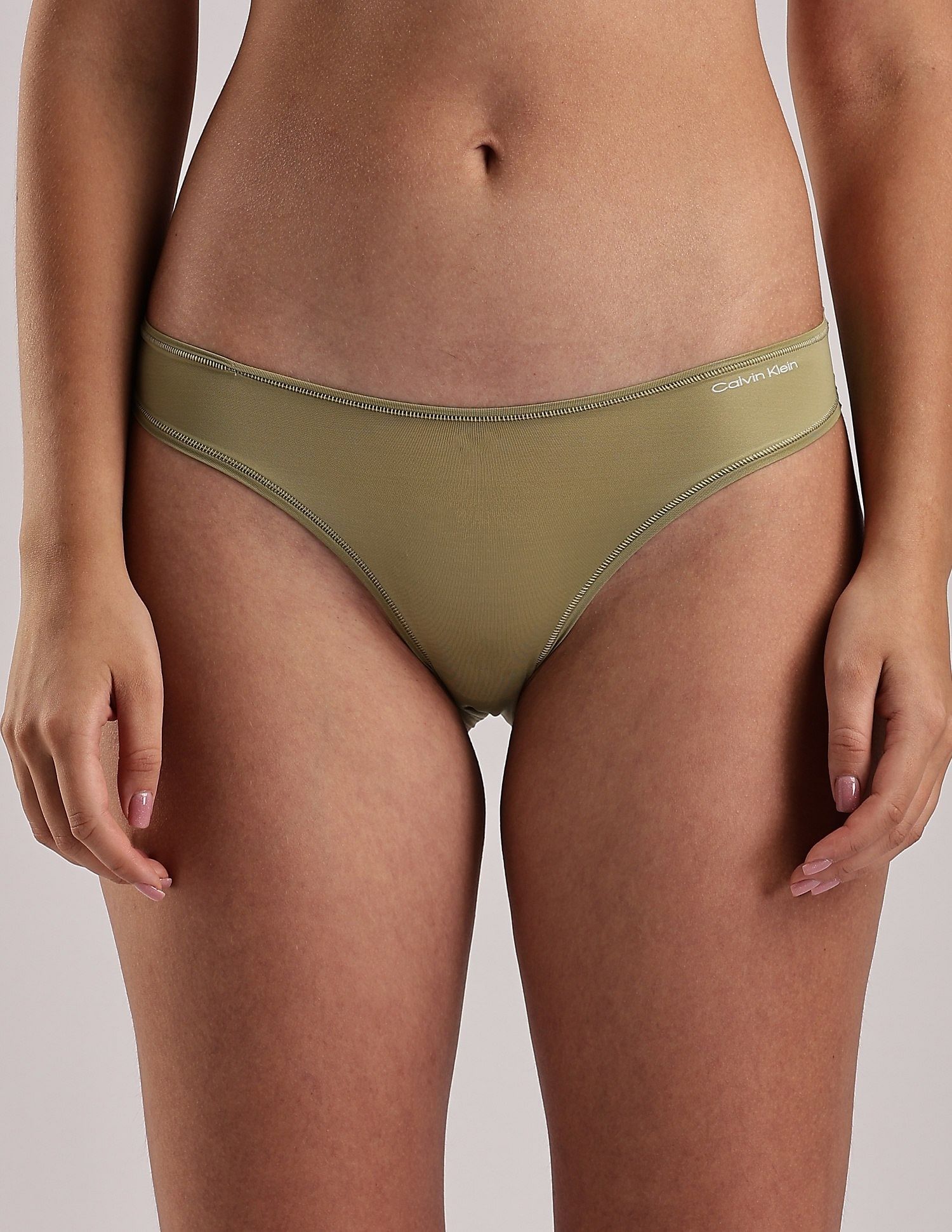 Calvin Klein Underwear Grey Solid Mid Rise Panties