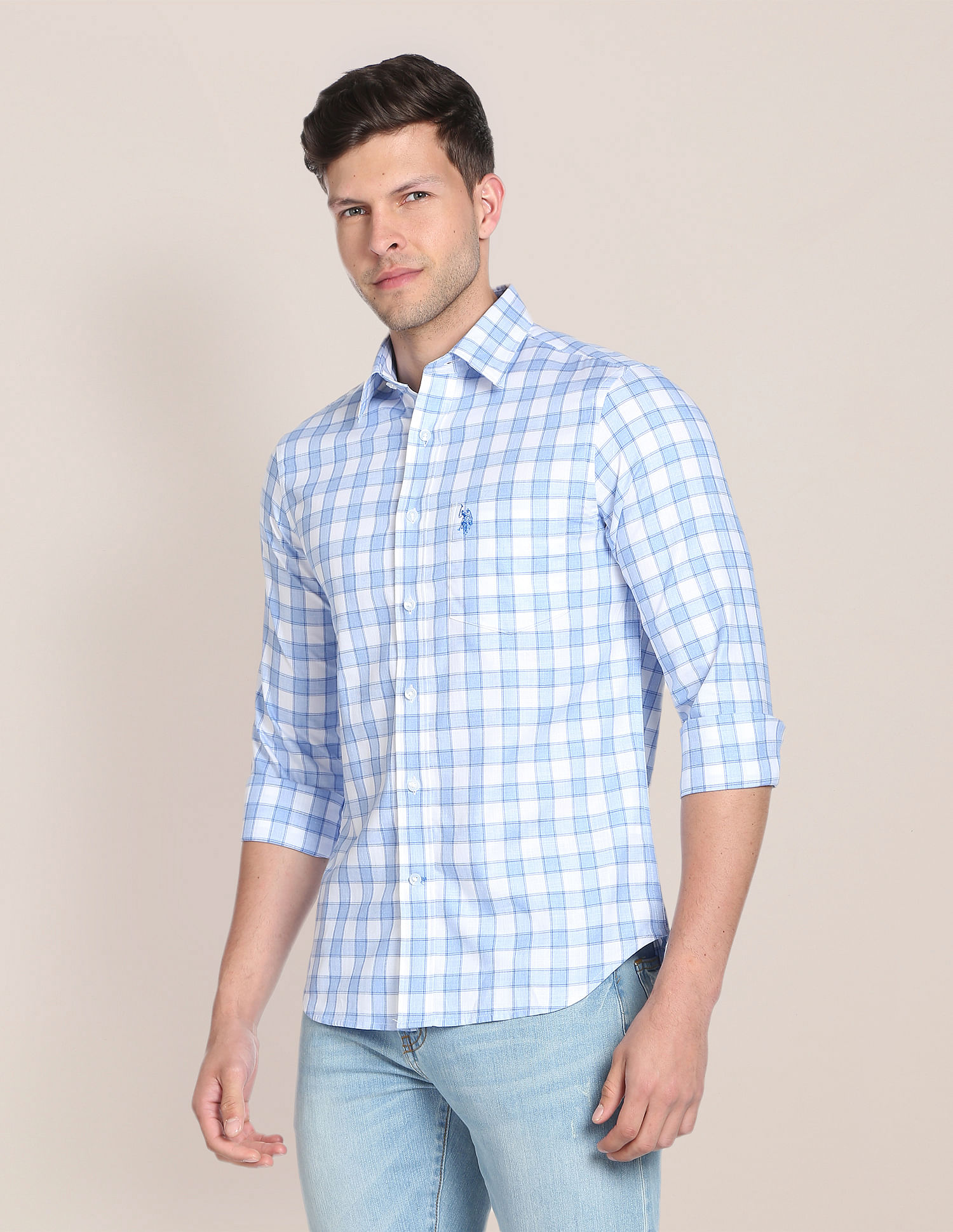 U.S. Polo Assn. Heathered Tartan Check Shirt