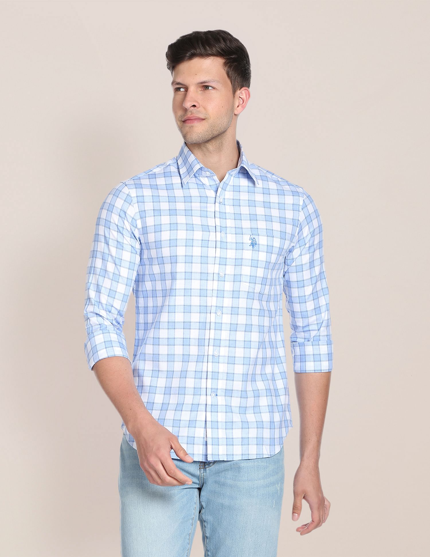 U.S. Polo Assn. Heathered Tartan Check Shirt