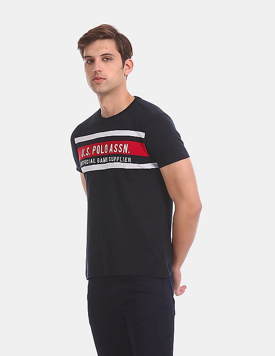 U.S. Polo Assn. Blue Crew Neck Embroidered T-Shirt