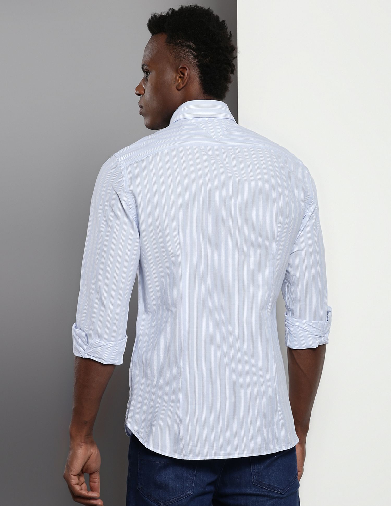 Tommy Hilfiger Textured Stripe Cotton Shirt