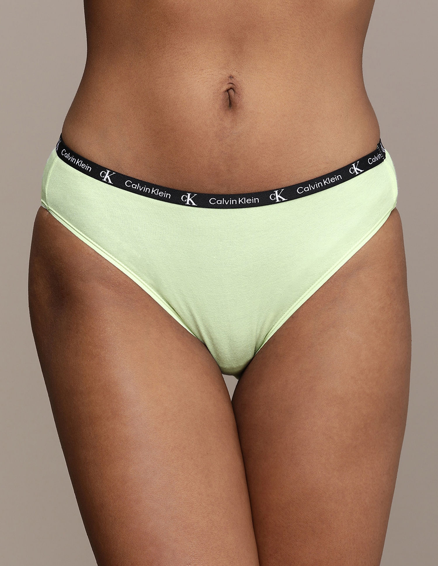 Buy Calvin Klein Underwear Mid Rise Solid Bikini Panties - Pack Of