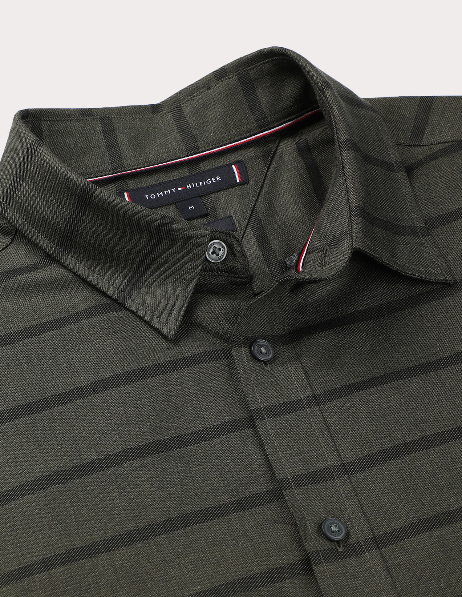 Tommy Hilfiger Heather Horizontal Striped Slim Fit Shirt