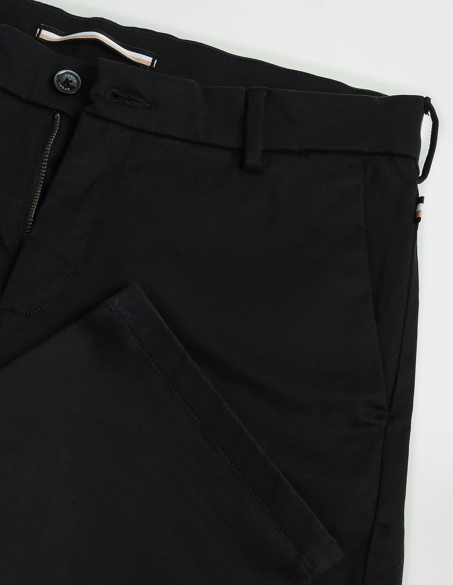 Arrow Sports Mid Rise Solid Trousers