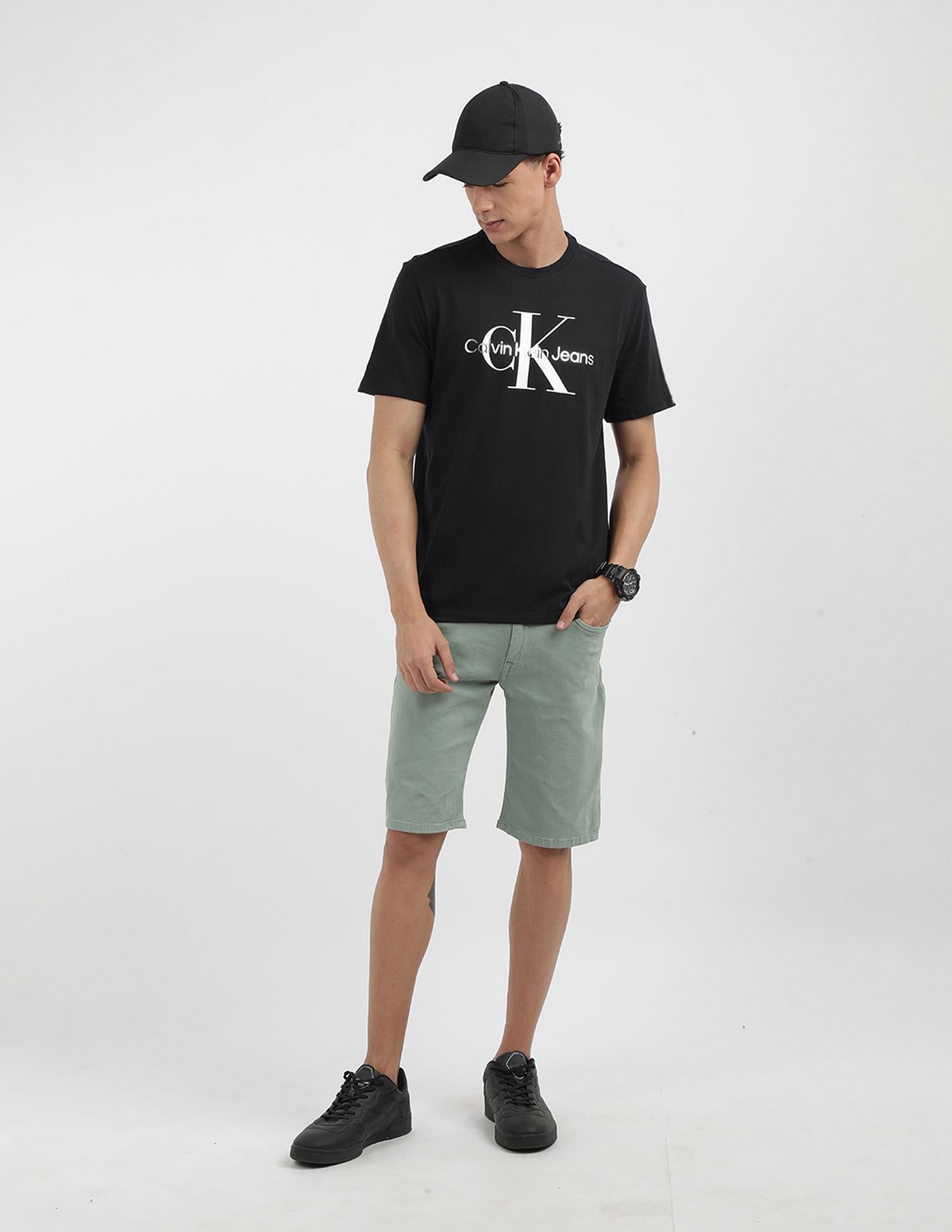 Calvin Klein Jeans Gold Monogram Printed T-Shirt