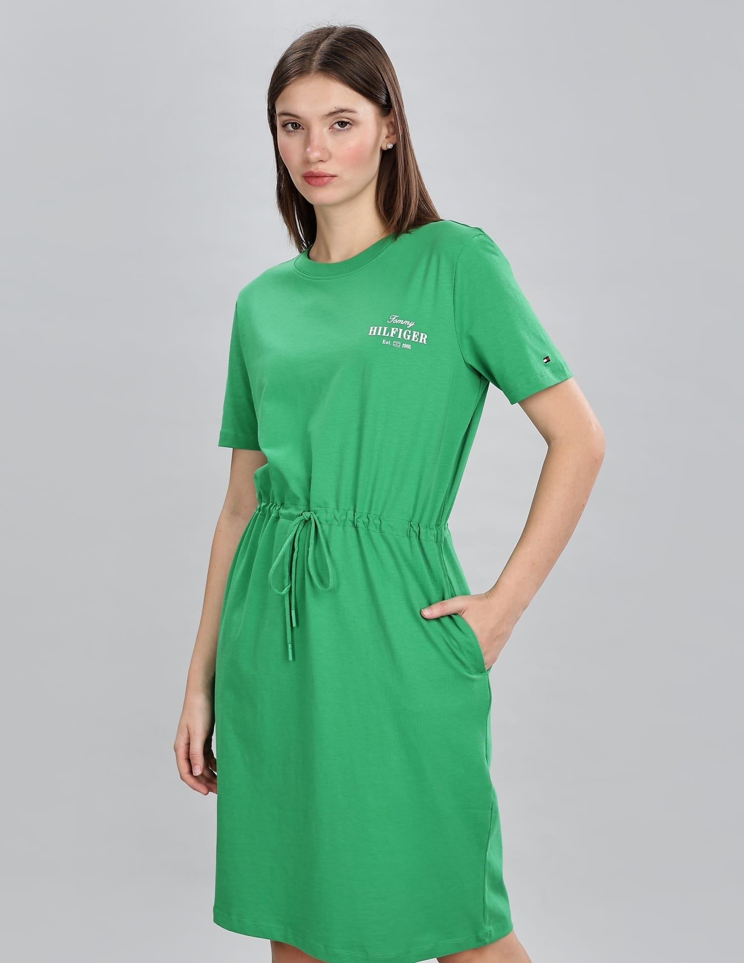 tommy hilfiger olive green dress TOMMY HILFIGER FOREST GREEN VINTAGE CORDUROY OVERALL DRESS – Faded & Folded