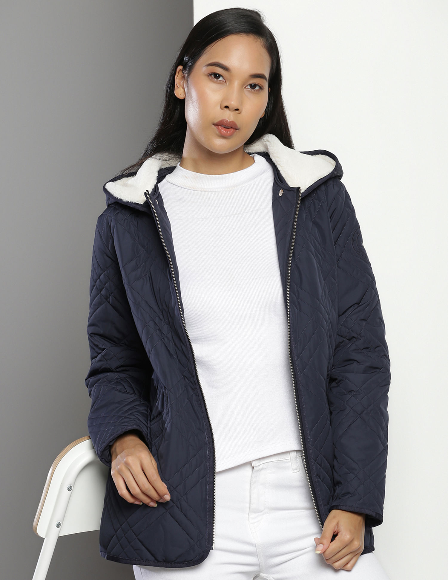 Tommy Hilfiger Detachable Hood Quilted Jacket