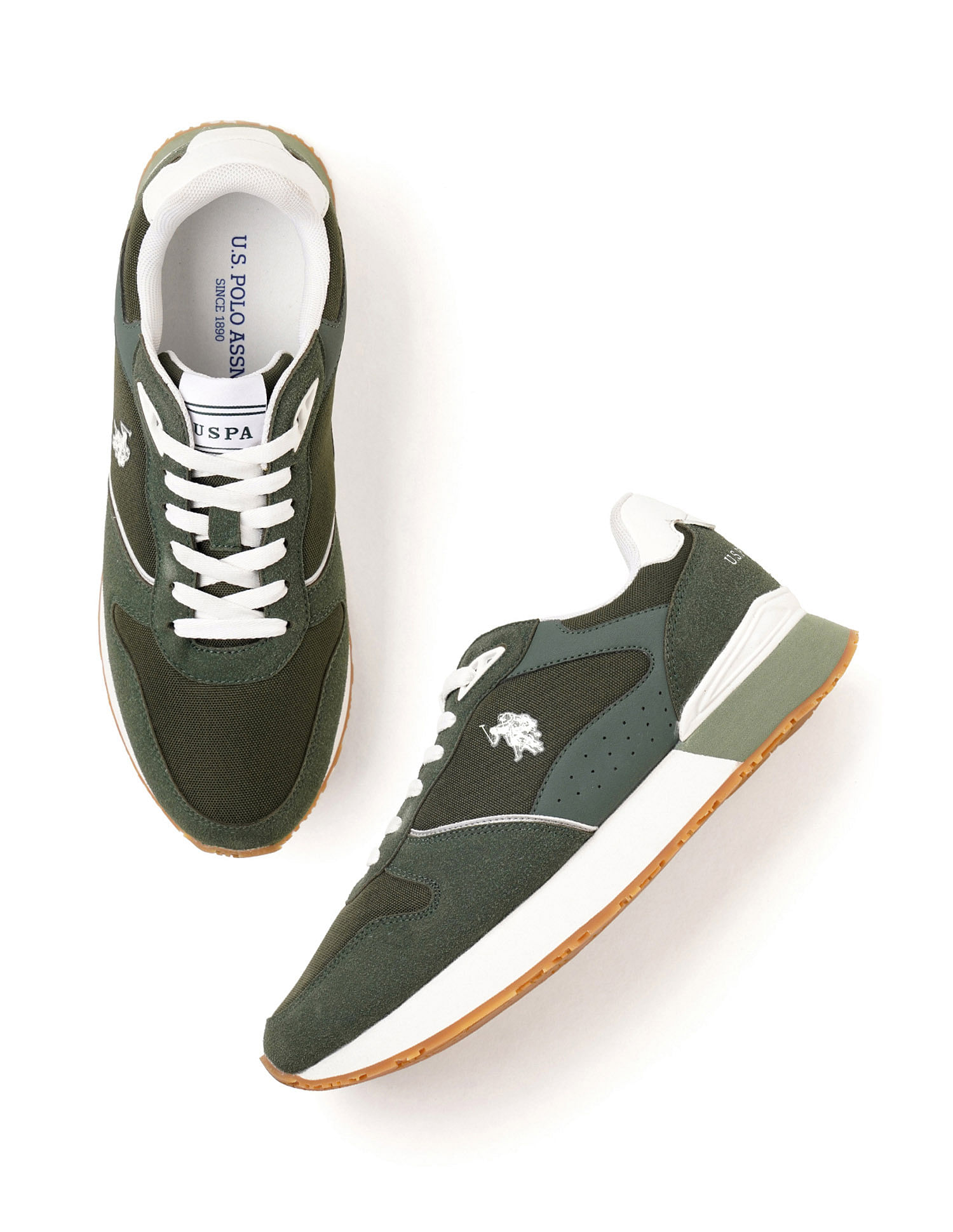 U.S. Polo Assn. Men Aspen 2.0 Suede Colourblocked Sneakers