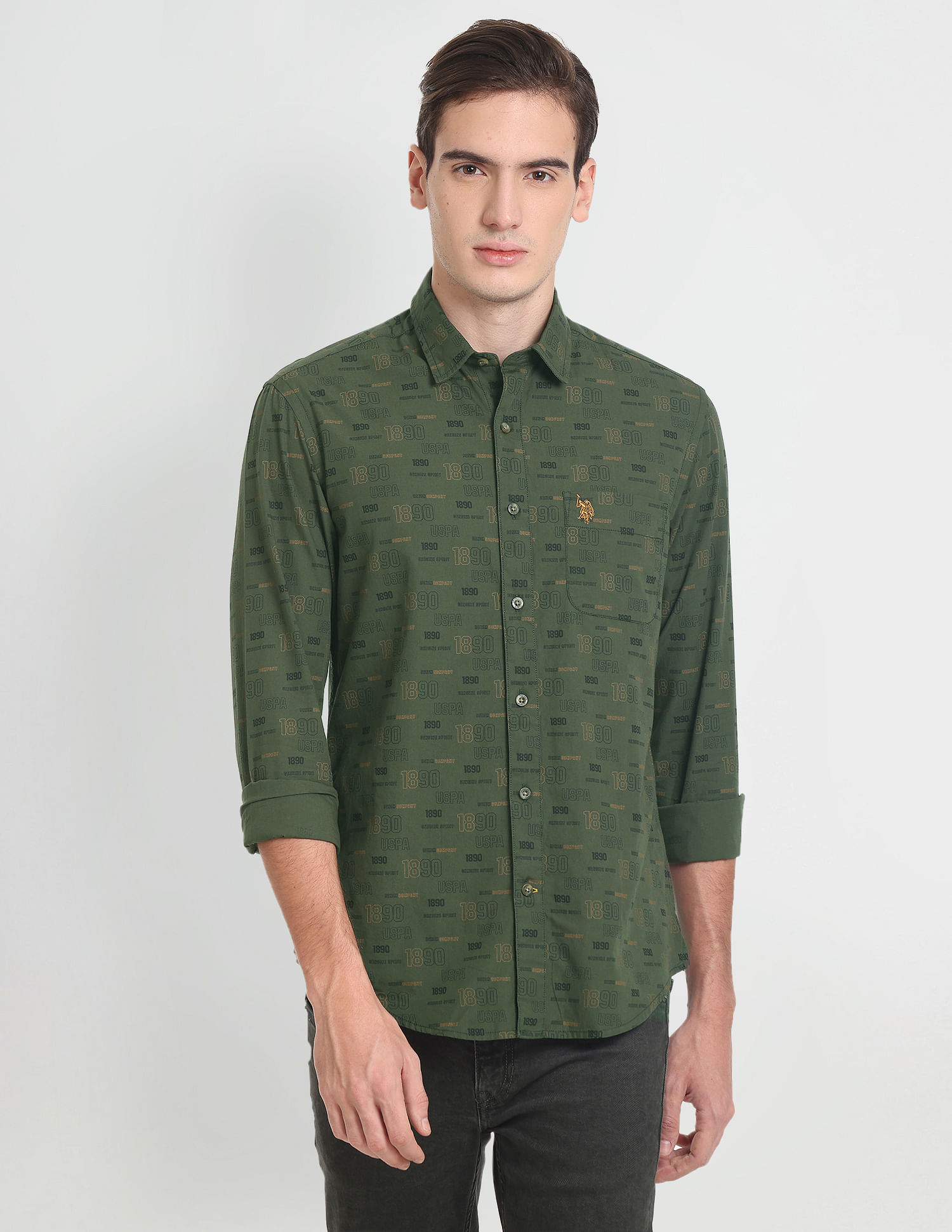 U.S. Polo Assn. Denim Co. BrPrint Cotton Shirt