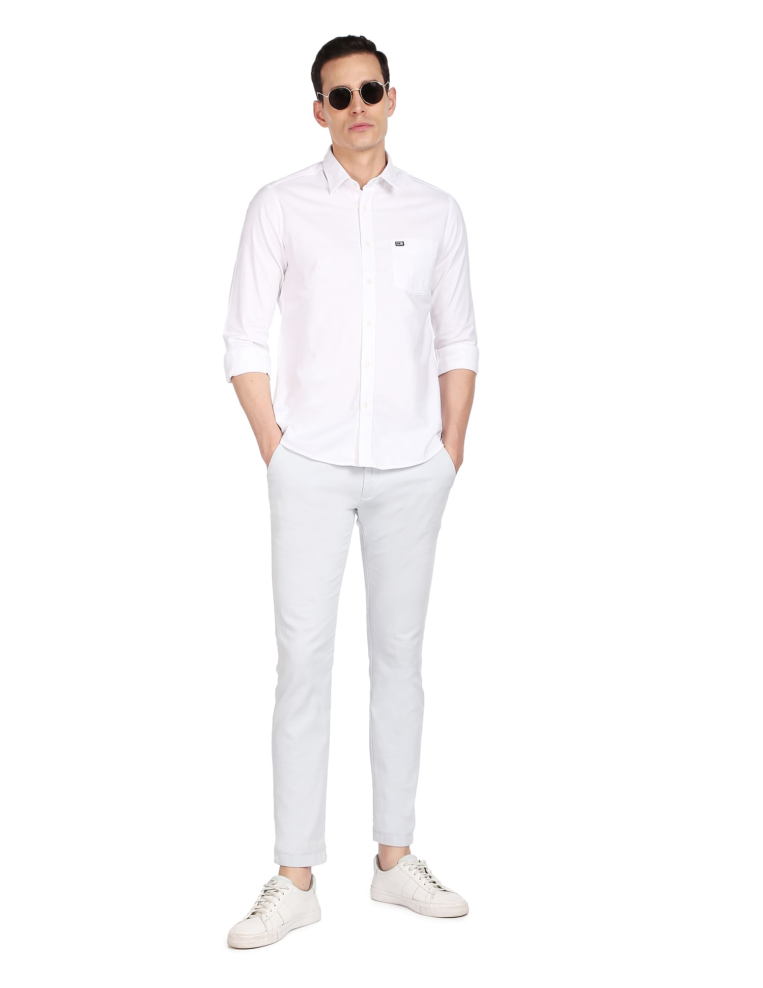 Arrow Sports Solid Manhattan Slim Fit Shirt