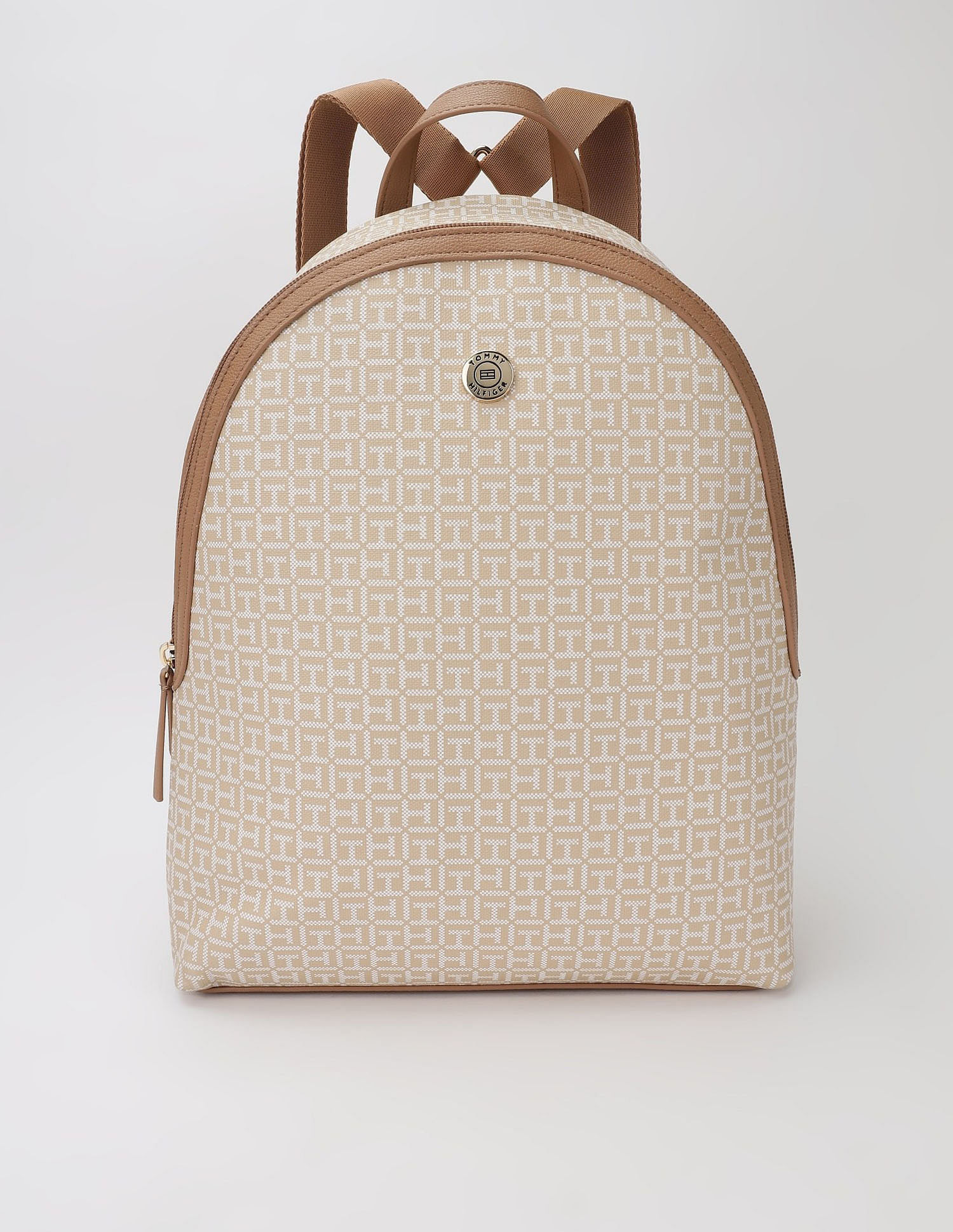Tommy Hilfiger Logo Beige Pvc Backpack