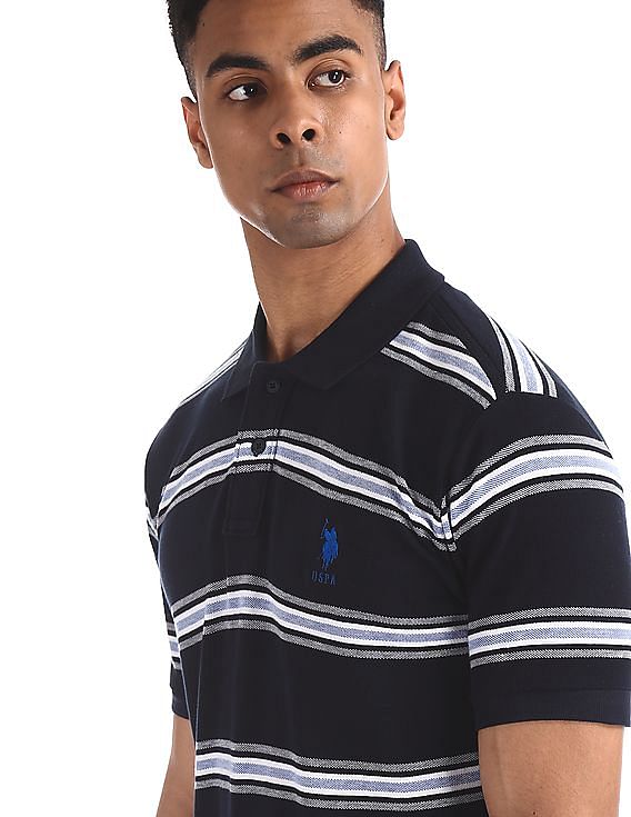 U.S. Polo Assn. Slim Fit Horizontal Stripe Polo Shirt