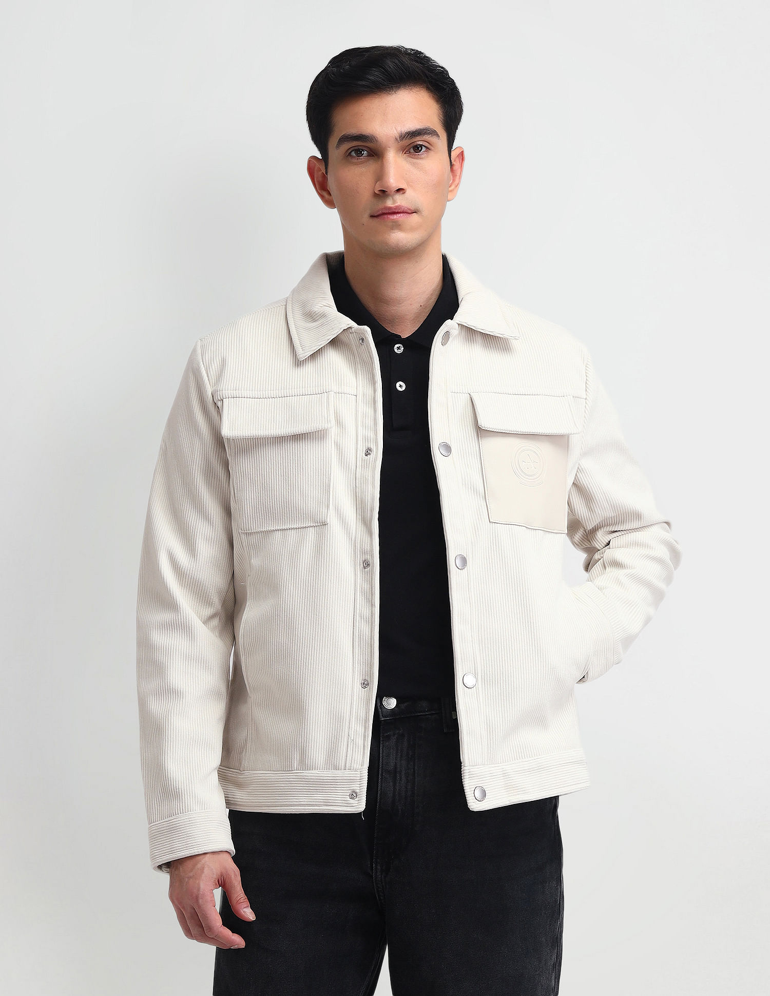 Arrow Sport Corduroy Trucker Solid Jacket