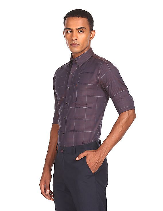 Buy Arrow Dual Tone Regular Fit Shirt - NNNOW.com