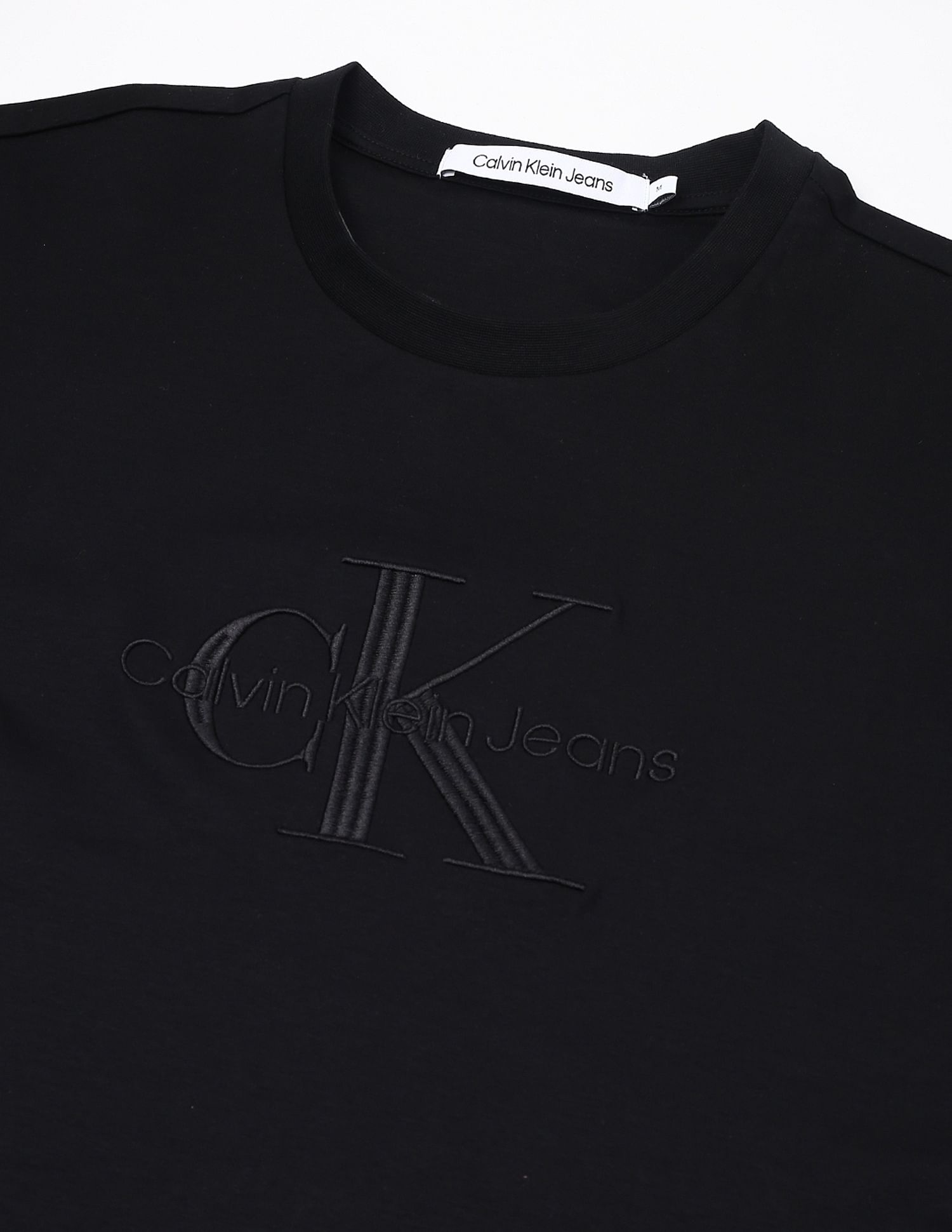 Calvin Klein Jeans Embroidered Logo Regular-Fit Cotton T Shirt